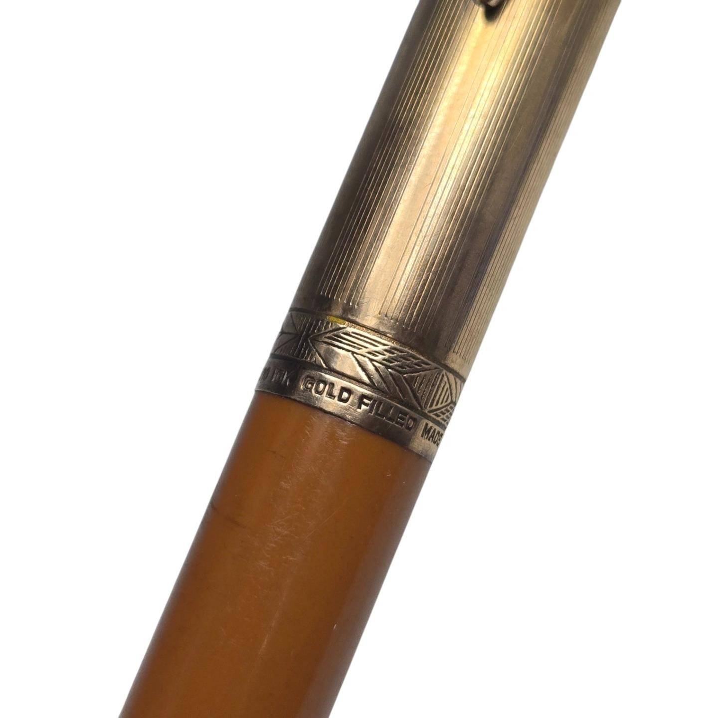 Vintage Parker 51 Mechanical Pencil Mustard / Yellowstone 1/10 16K Gold Filled
