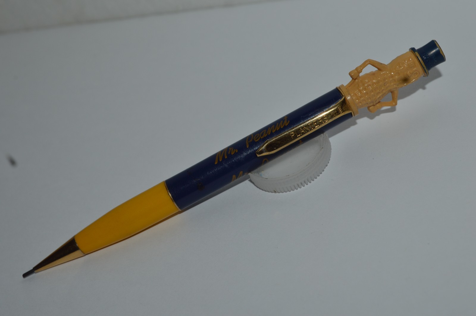 Planters Mr. Peanut Mechanical Pencil 1.1mm Red Barrel Made In USA Circa 1960’s