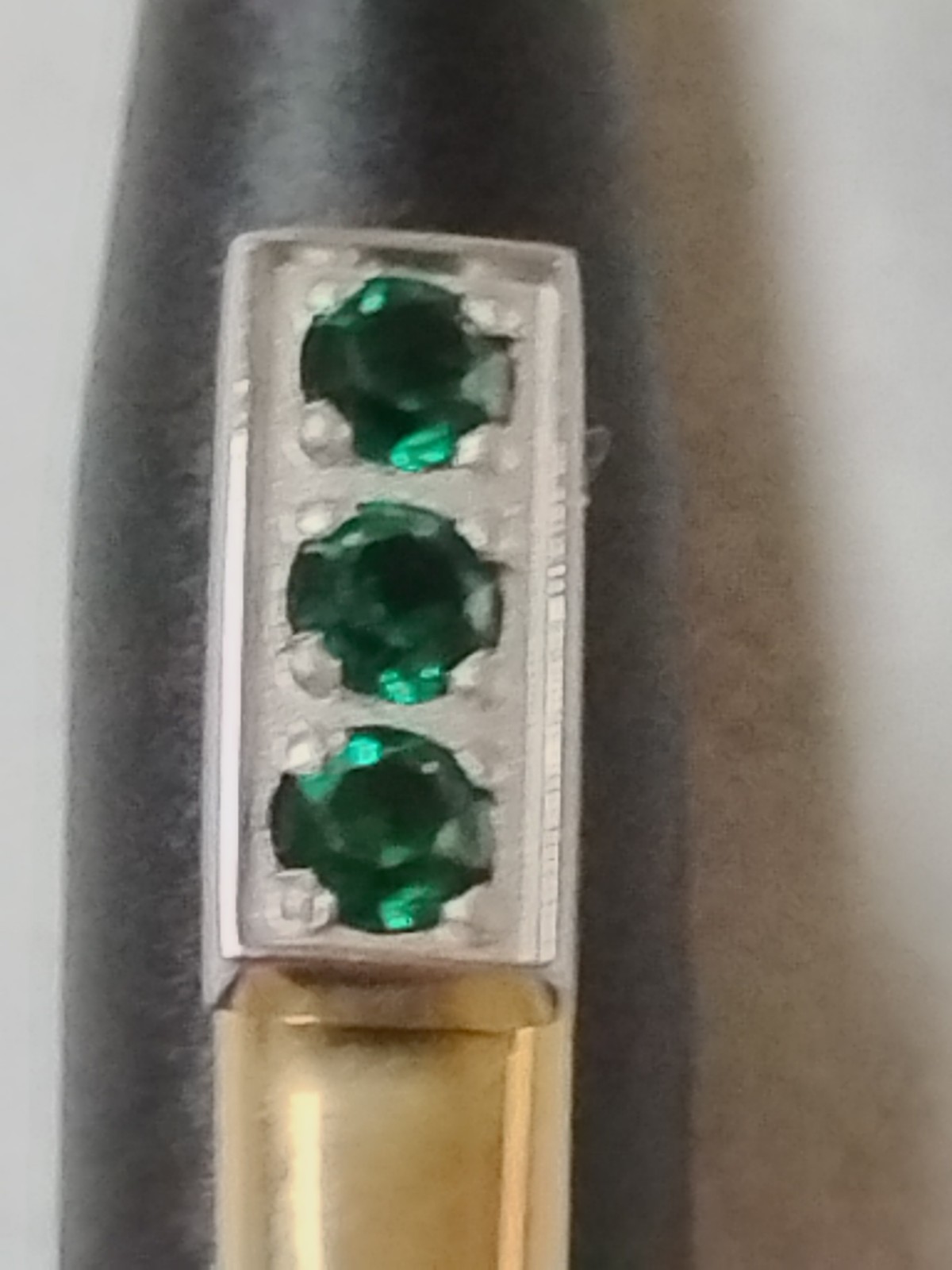 VTG Cross Classic Century mechanical pencil three emerald-green stones #N8