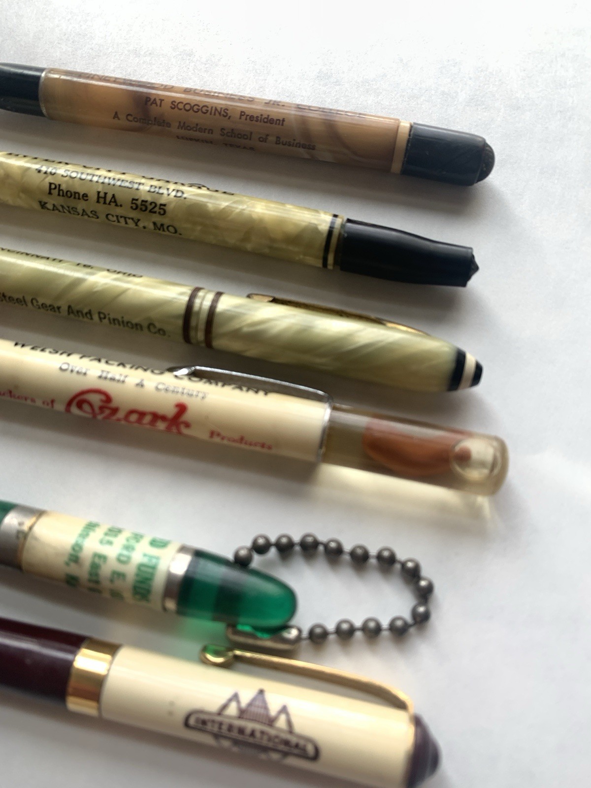 6 Lot Vintage Advertising Celluloid Mechanical Pencils Readyrite Ritepoint