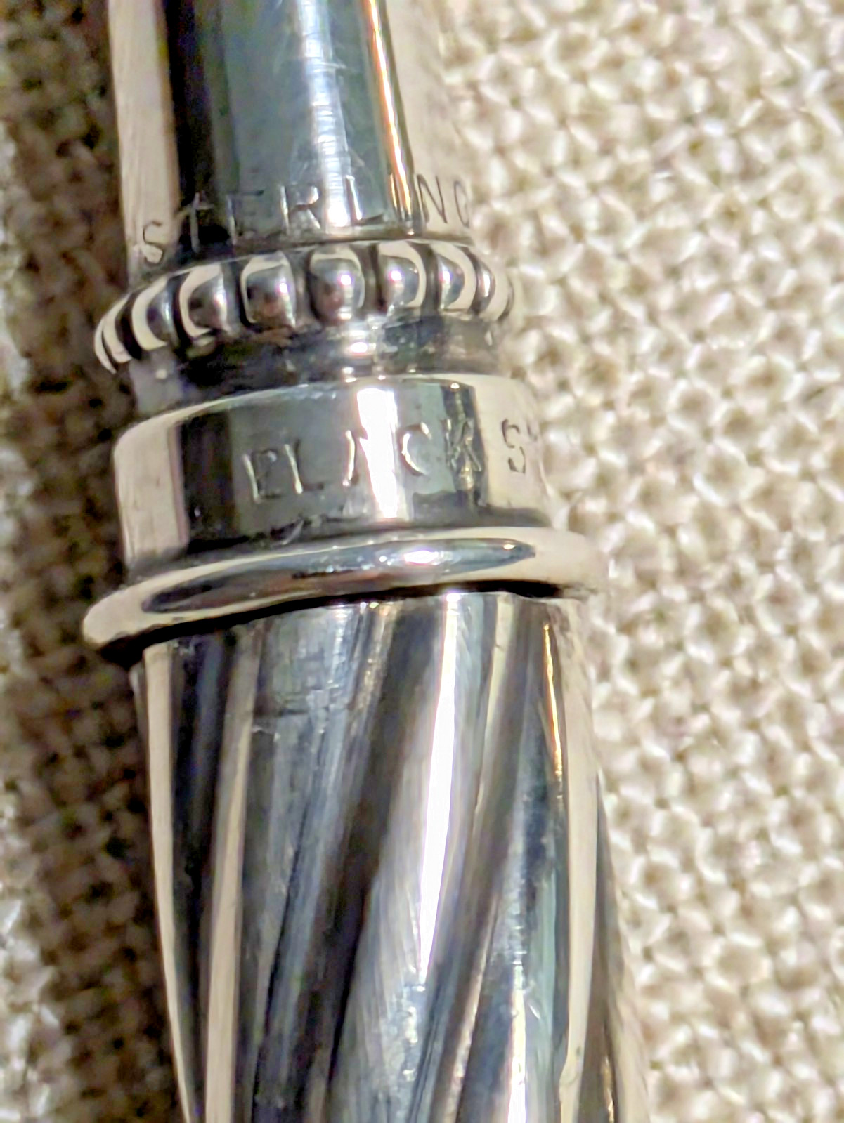 Black Starr & Frost sterling silver vintage pencil