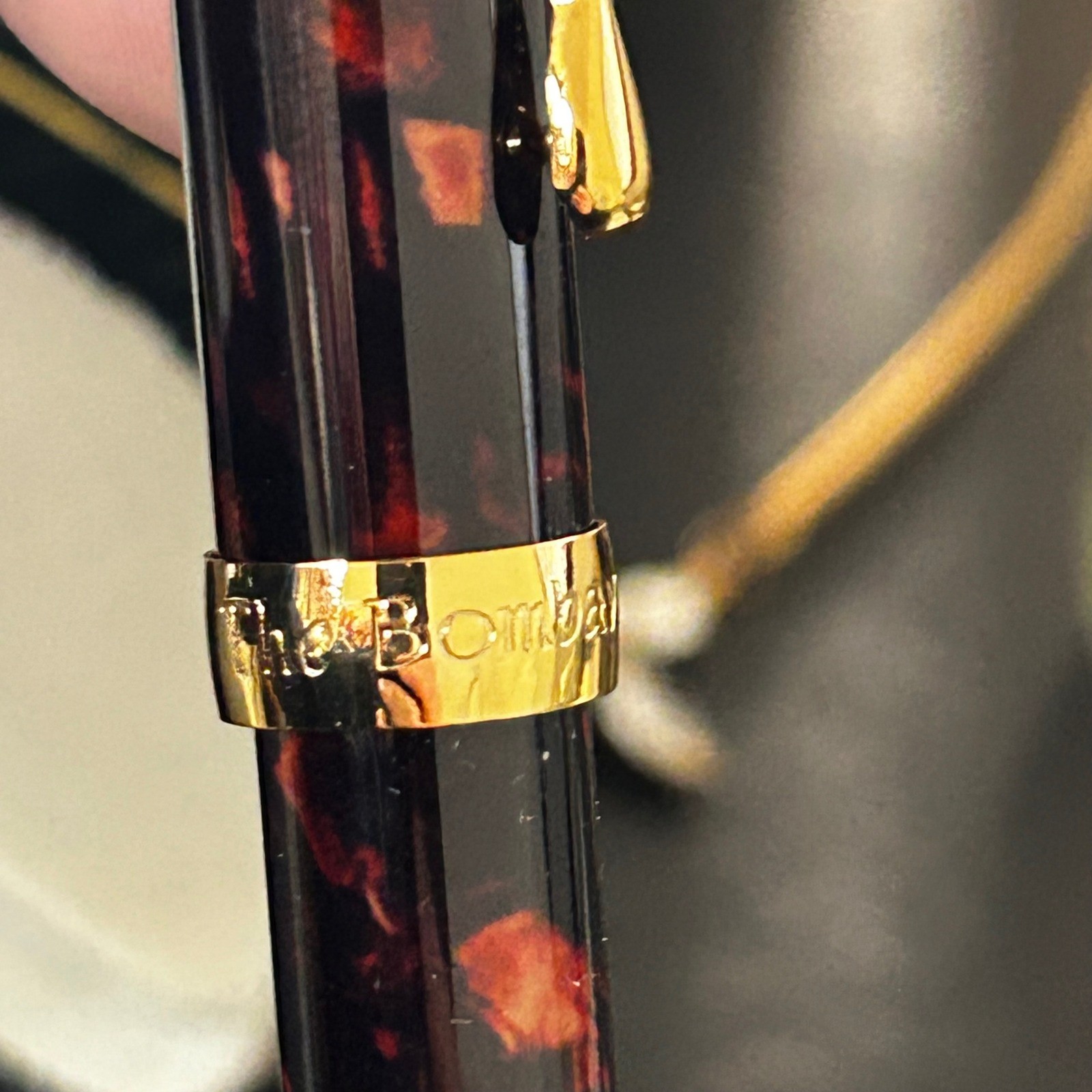 Vintage 1998 The Bombay Company Tortoiseshell Mechanical Pencil with Case Gold