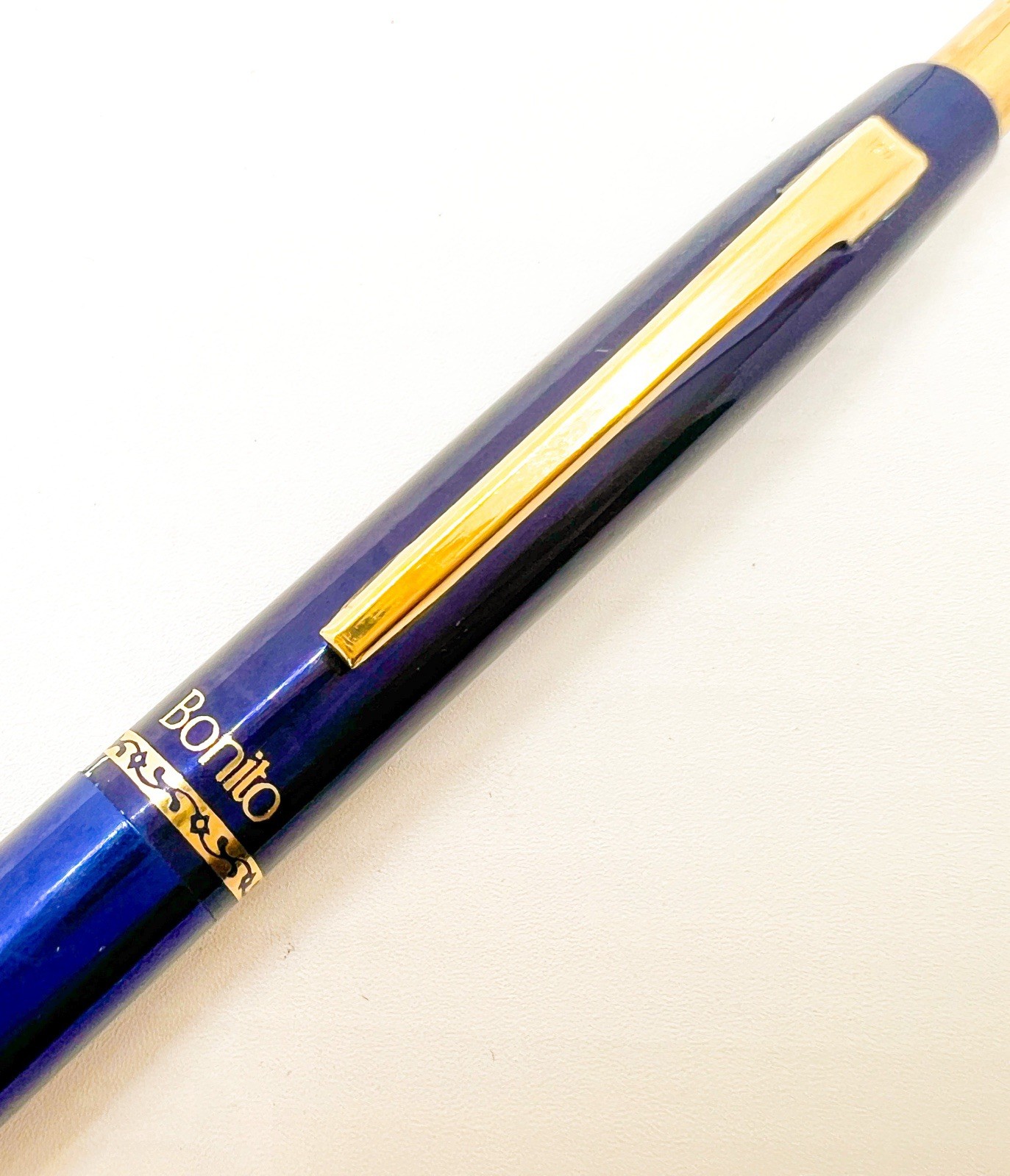 Platinum Bonito Mechanical Pencil 0.5 mm Blue Gold Trim Push Cap Functional