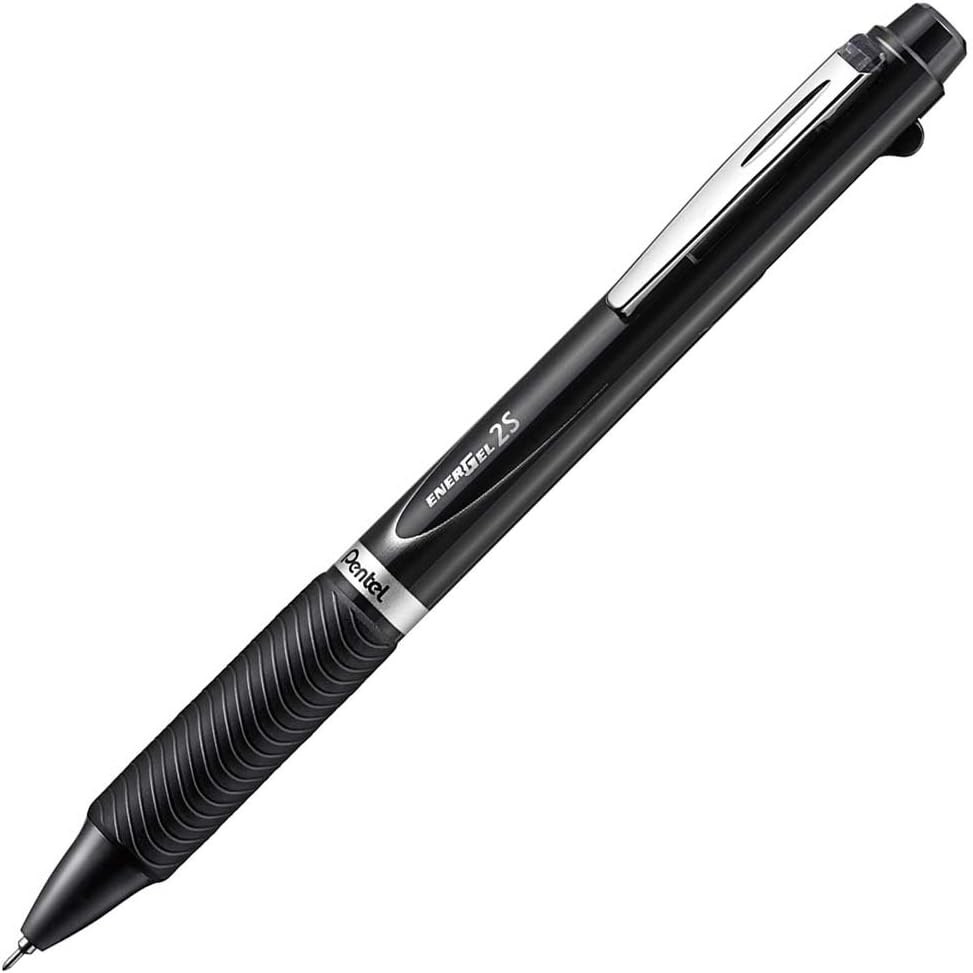 Pentel 0.5mm 2-Color Gel Ink & Mechanical Pencil Multi Pen Black XBLW355A