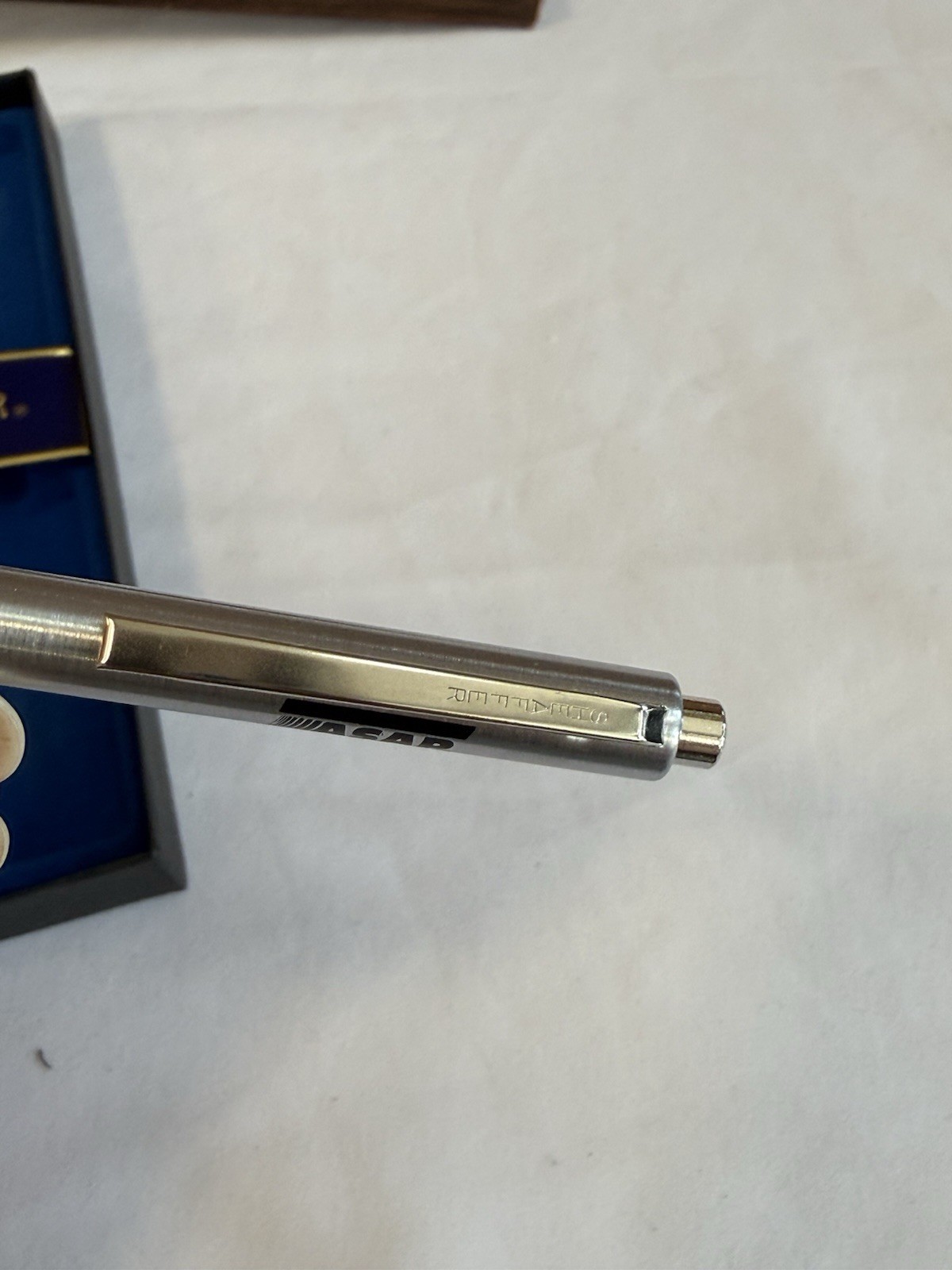 Sheaffer Vintage White Dot Silver Ballpoint Pen & Mechanical Pencil Set