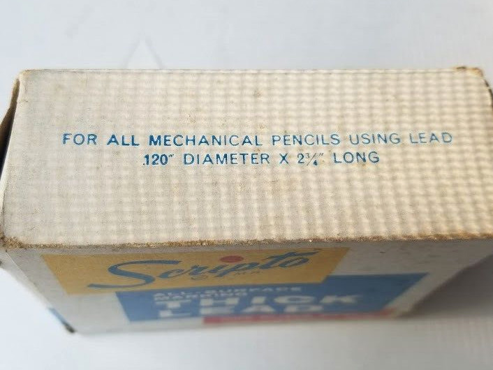 Vintage 12 Packs Scripto G920 All-Surface Thick Green Marking Leads NOS