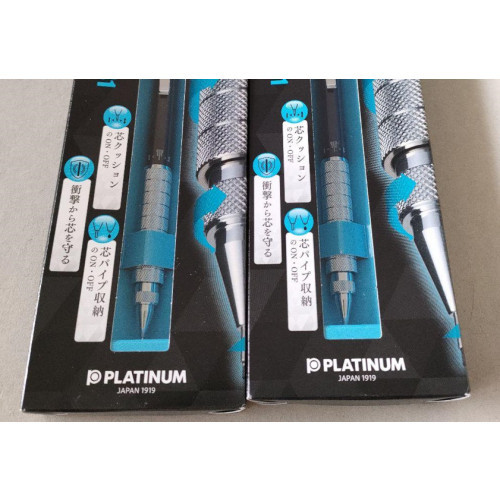 single Platinum automatic pencil 0.5mm Black Blue Unopened From JAPAN