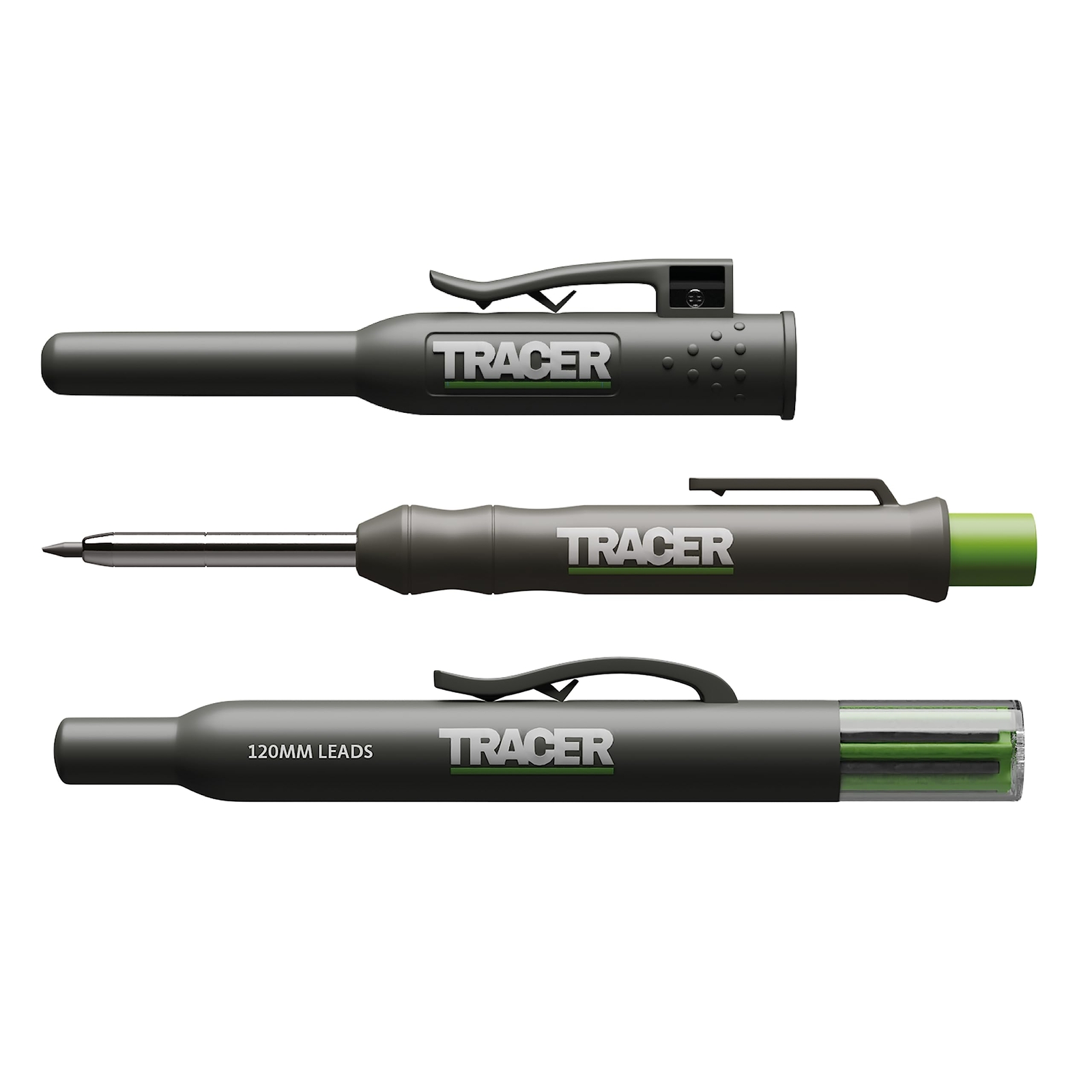 TRACER Deep Hole Construction Pencil with 6x Replacement Lead Pack and accompany