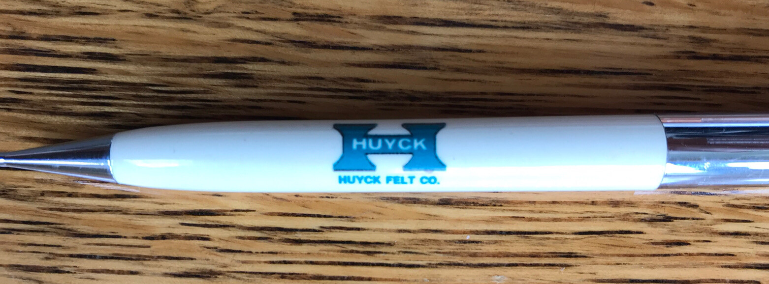 Vtg Huyck Felt Co. Mechanical Pencil Advertising WOW!