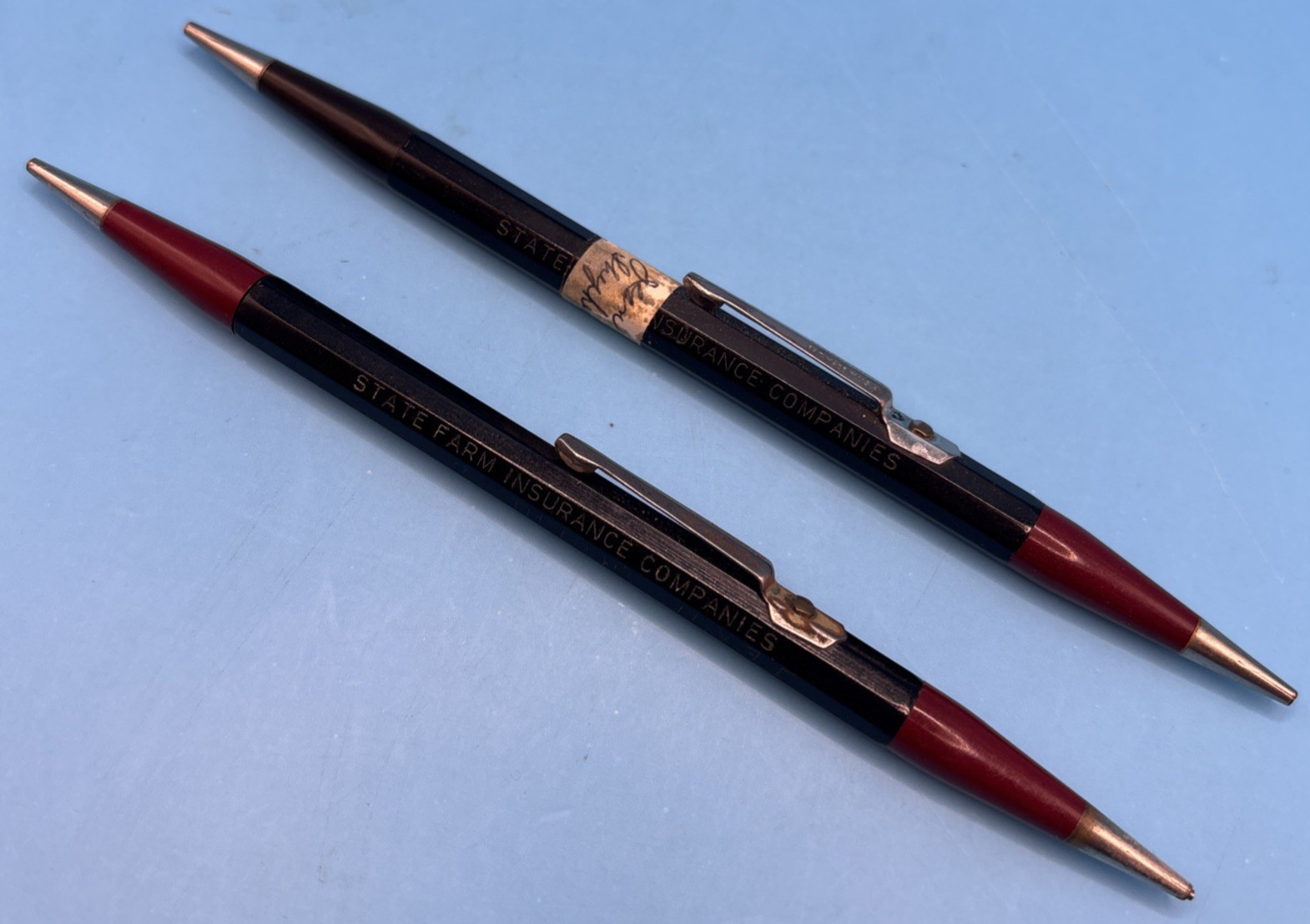 VTG Lot of Two (2) State Farm Insurance 6″ Long Autopoint Mechanical Pencils