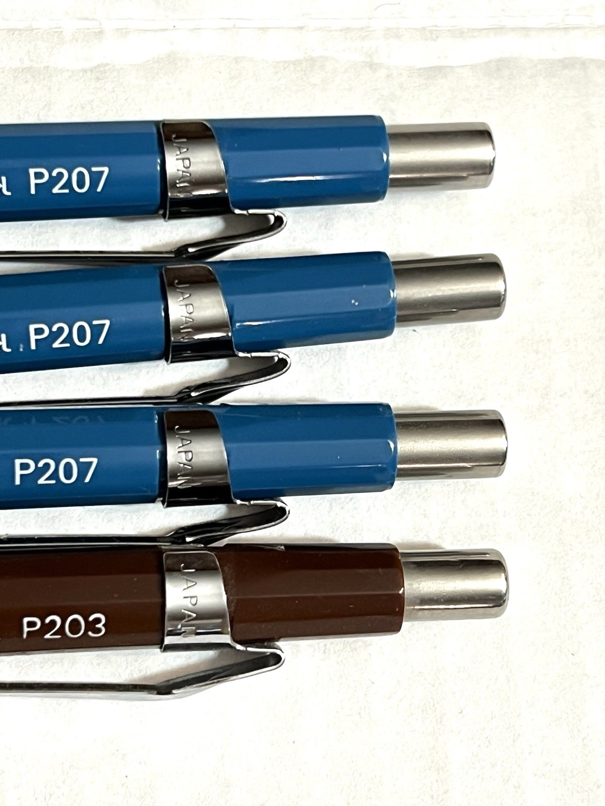 4 Vintage Pentel Mechanical Pencil 3-P207 0.7mm 1-P204 0.3mm Lot Drafting Japan