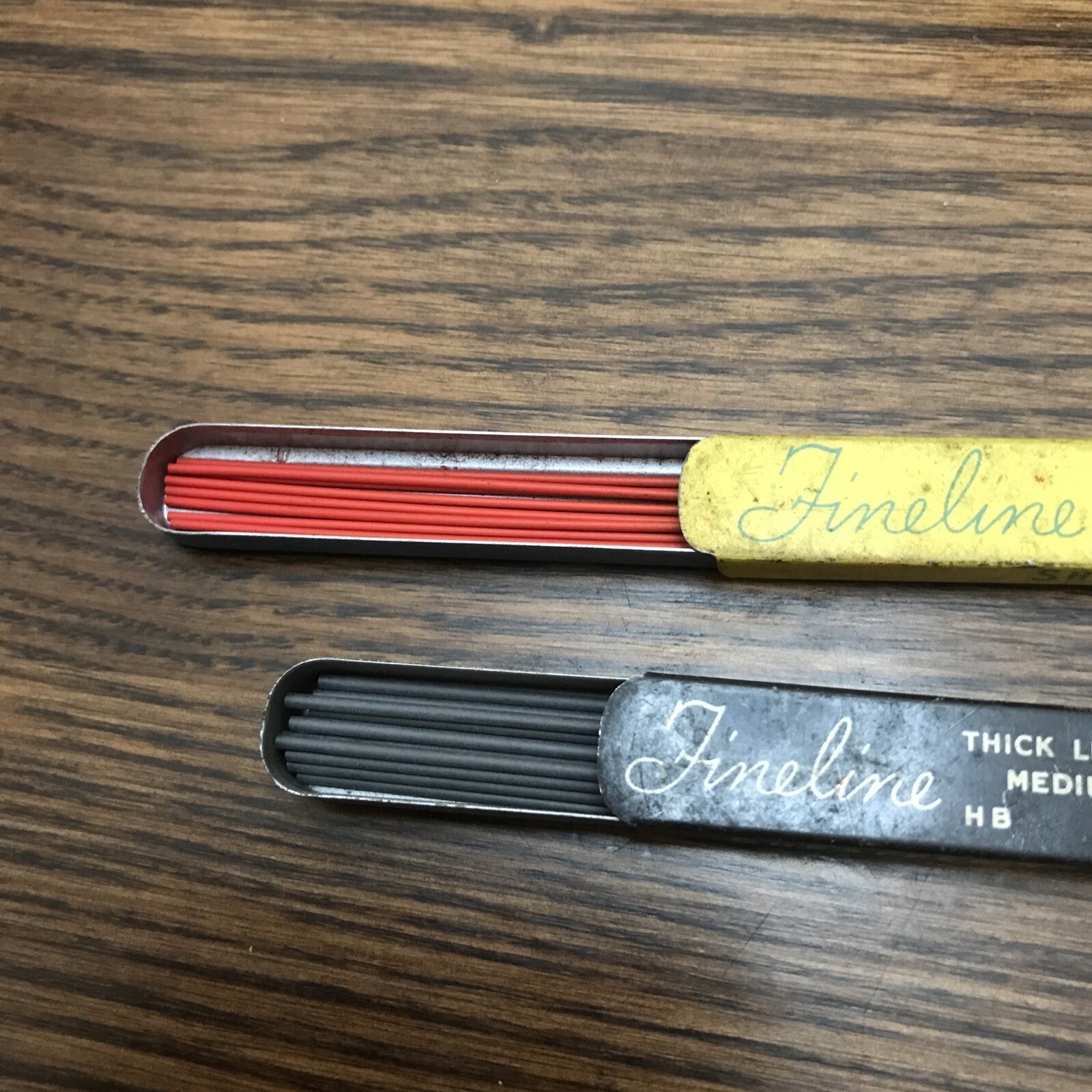 Shaeffer’s Fineline Red Thin Leads F15 & Med Black HB Mechanical Pencil Vintage