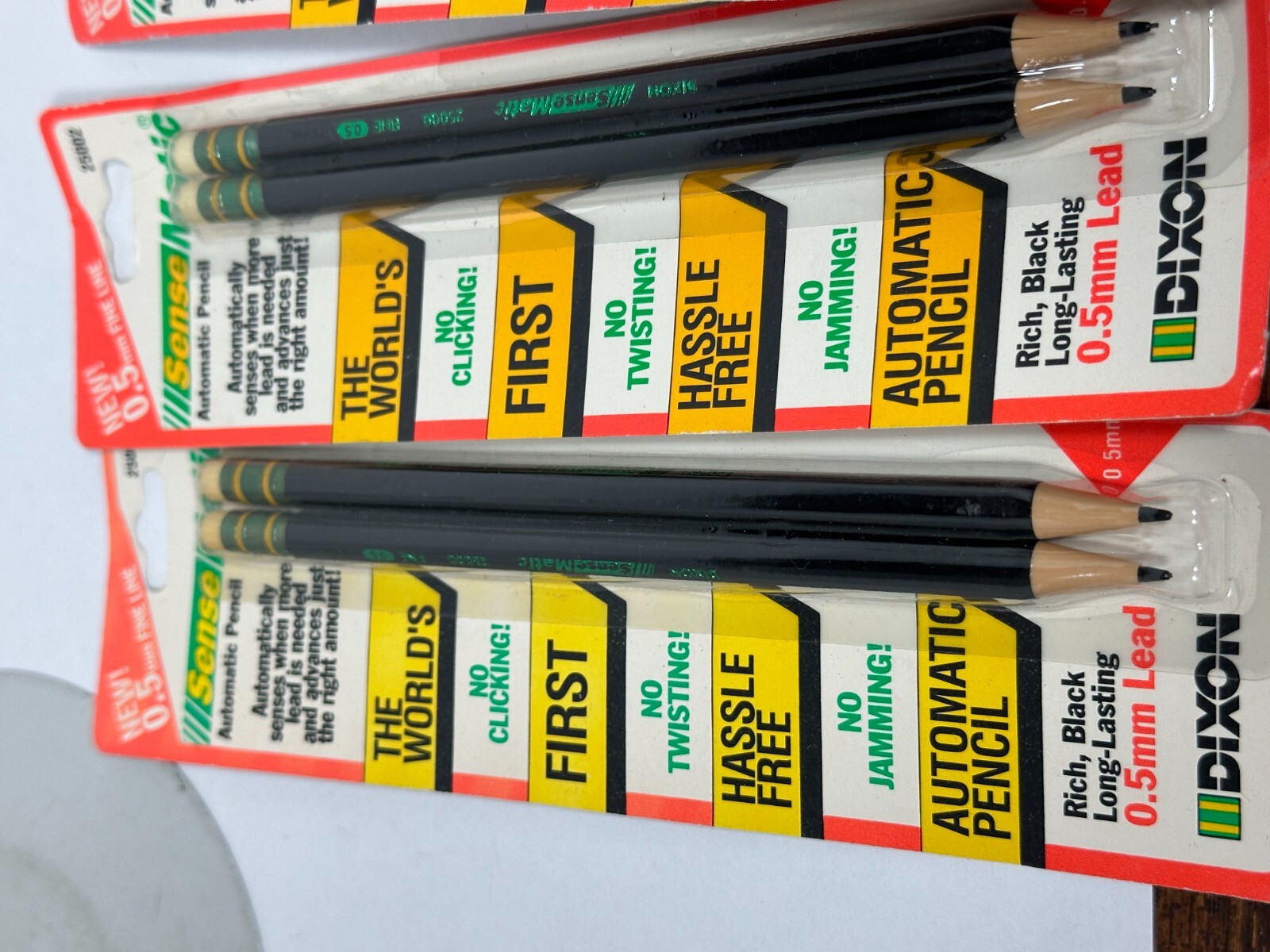 Dixon Sense Matic Automatic Pencils 25002 1990 3 Packs New Vintage