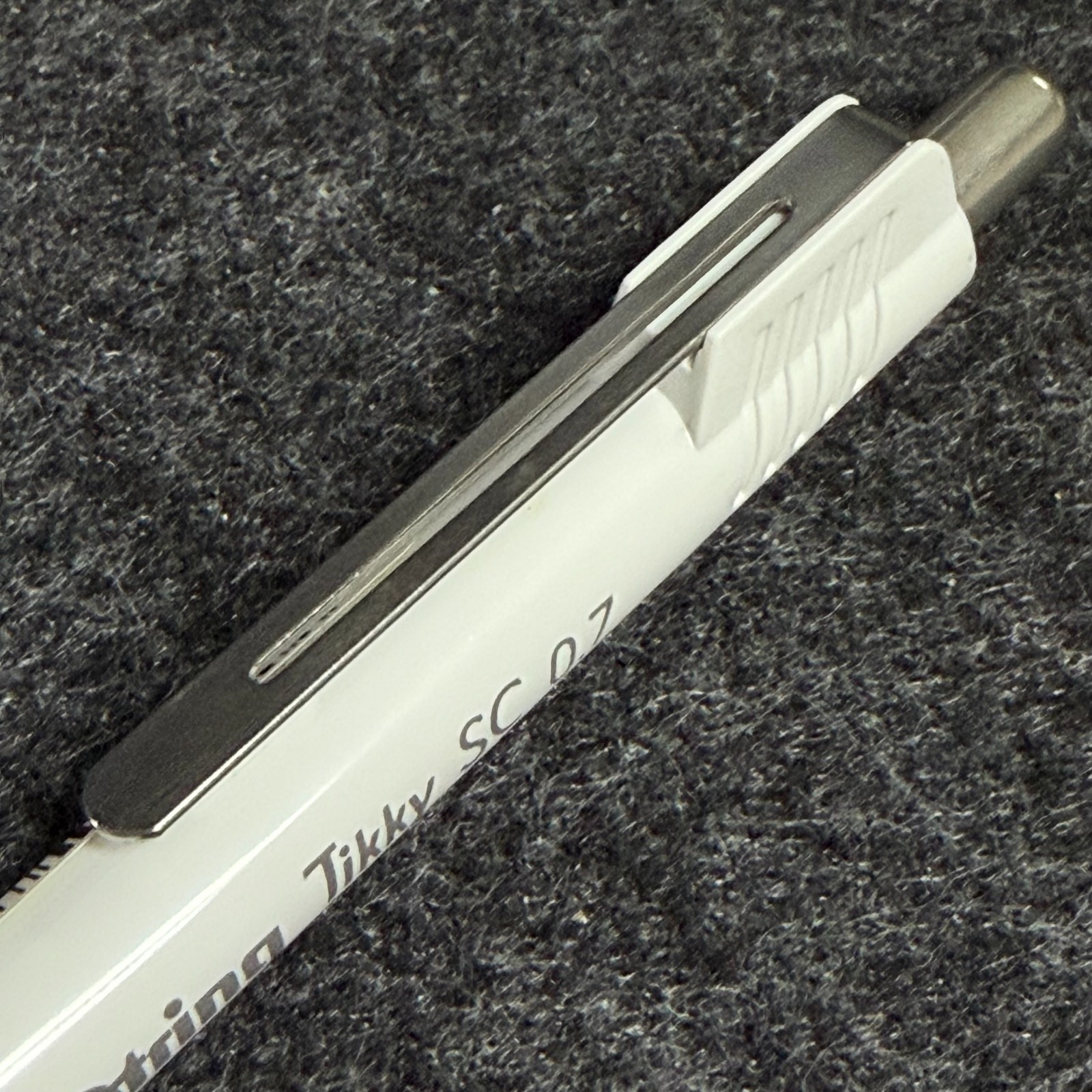 NOS Vintage rOtring Tikky SC 0.7 mm White Retractable Sleeve Rare w/ Sticker