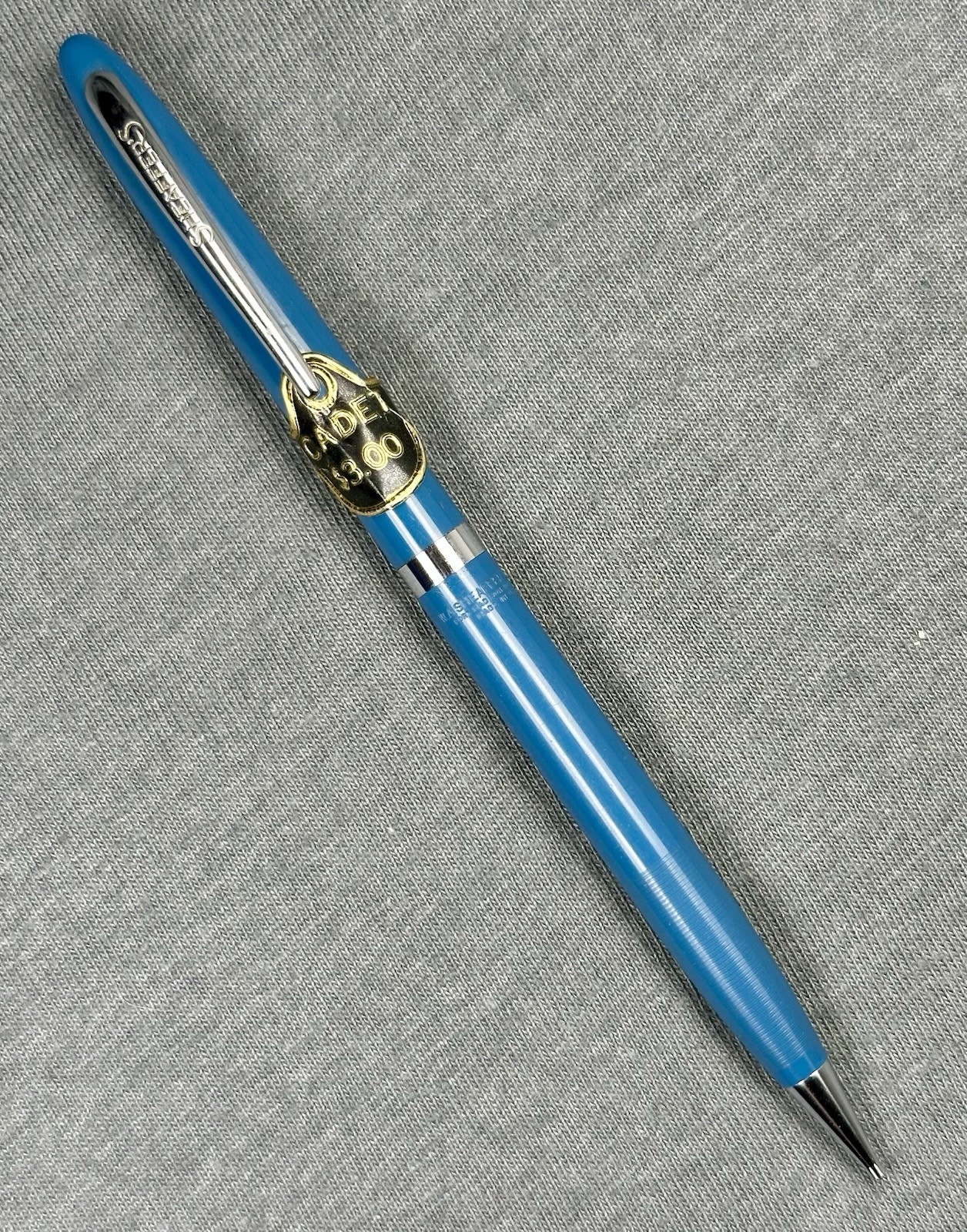 NOS Sheaffer Vintage Robin Egg Blue Cadet Pencil w/ Price Hangtag Excellent New