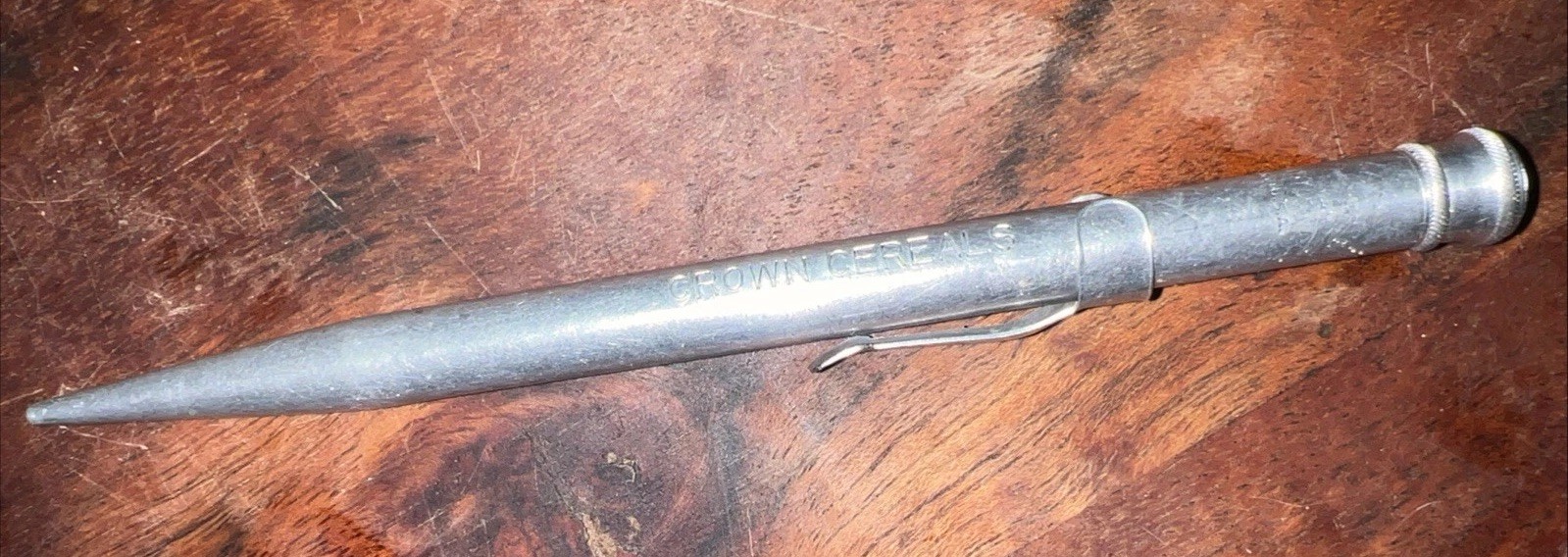 1920’s Aluminum Redipoint Mechanical Pencil Crown (Centennial) Flour Portland OR