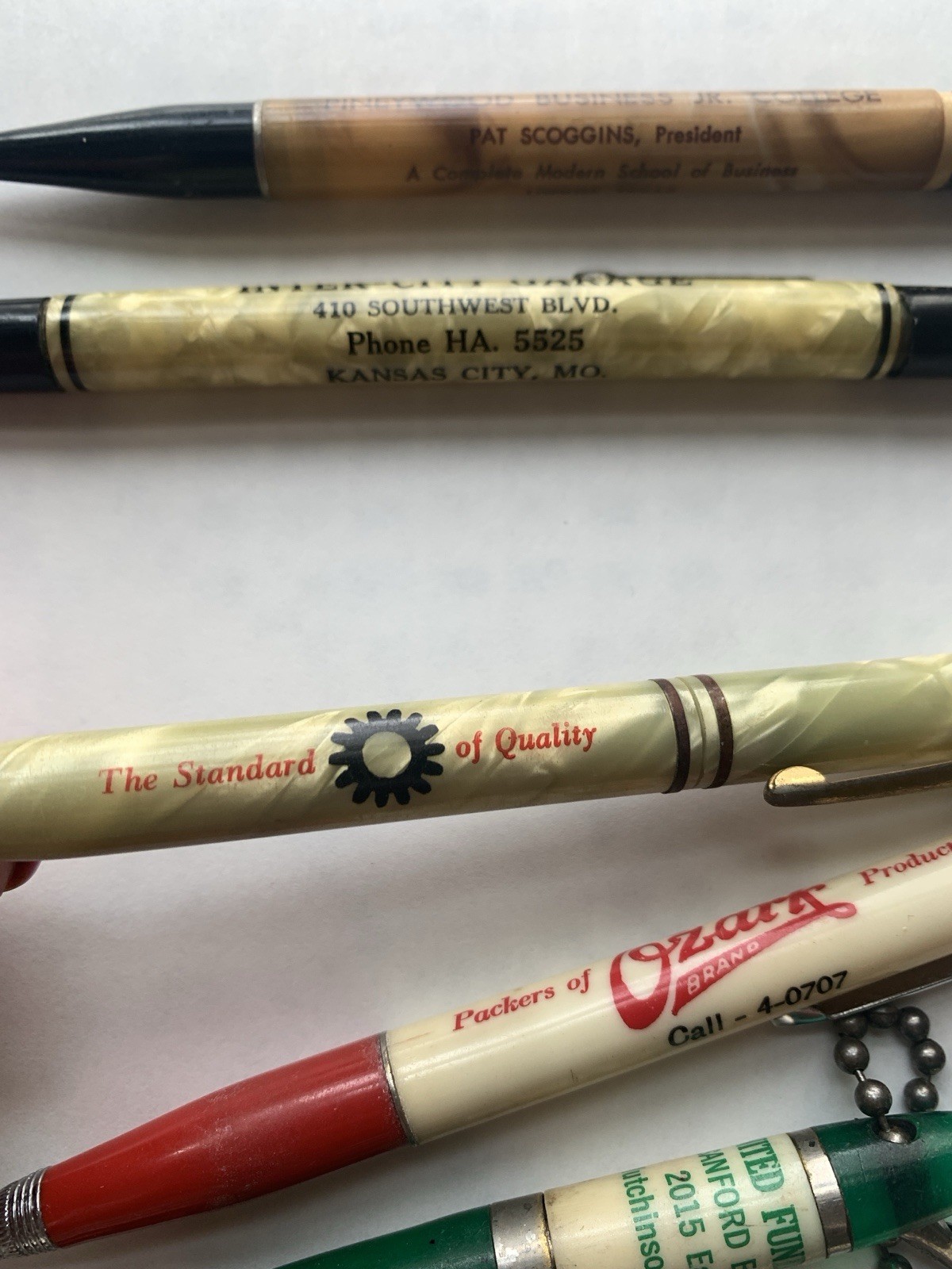 6 Lot Vintage Advertising Celluloid Mechanical Pencils Readyrite Ritepoint