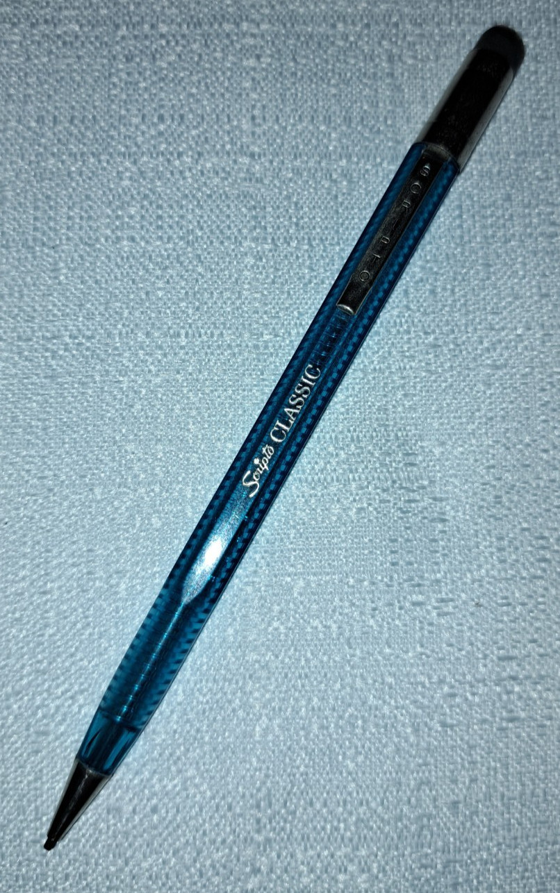 Mod Scripto Vintage Transparent Blue – USA Made Mechanical Pencil