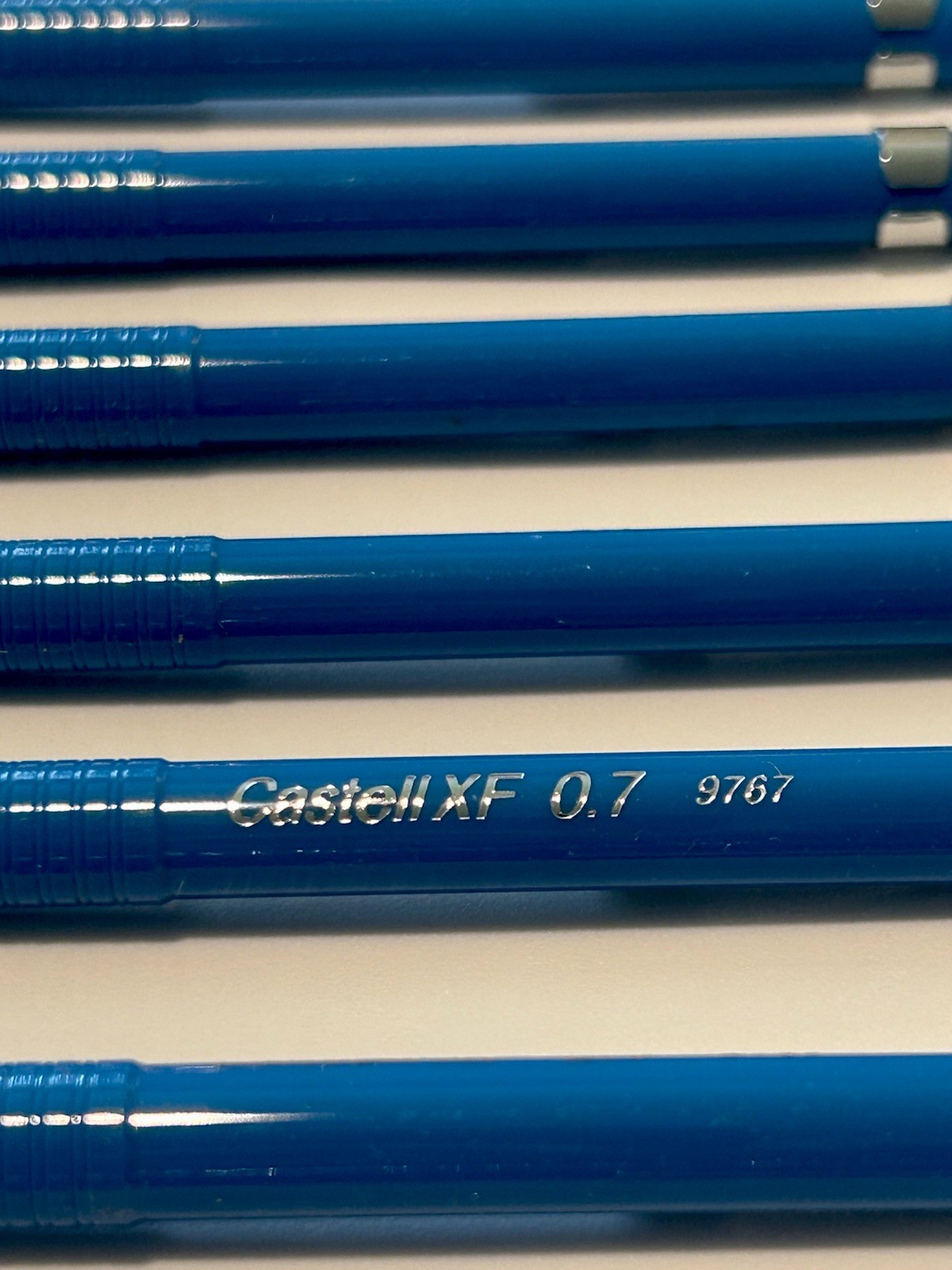 Vintage Faber Castell XF 9767 (7) Mechanical Pencils 0.7mm blue Japan