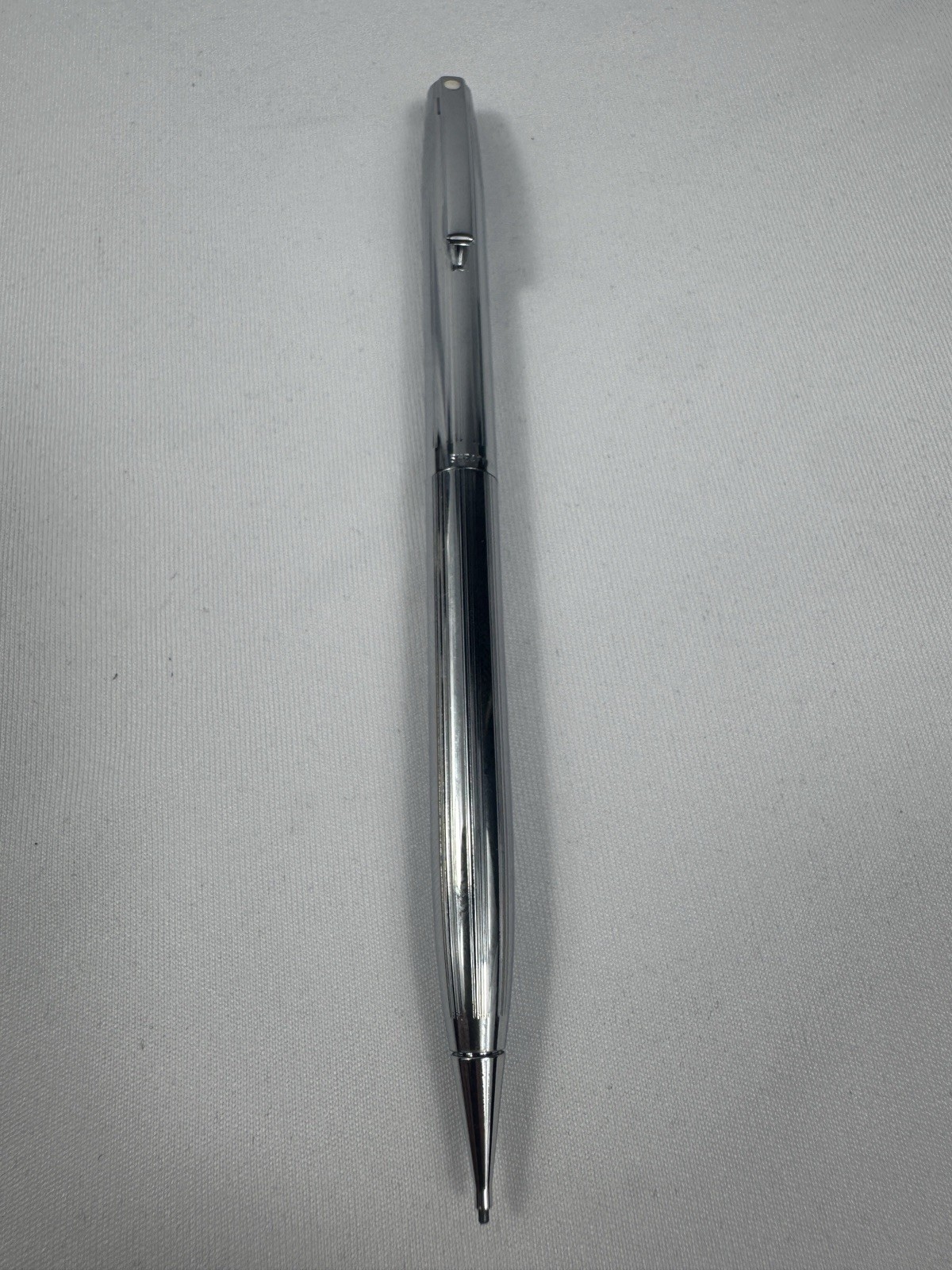 Vintage Sheaffer Chrome Mechanical Pencil Silver Tone White Dot Made In USA