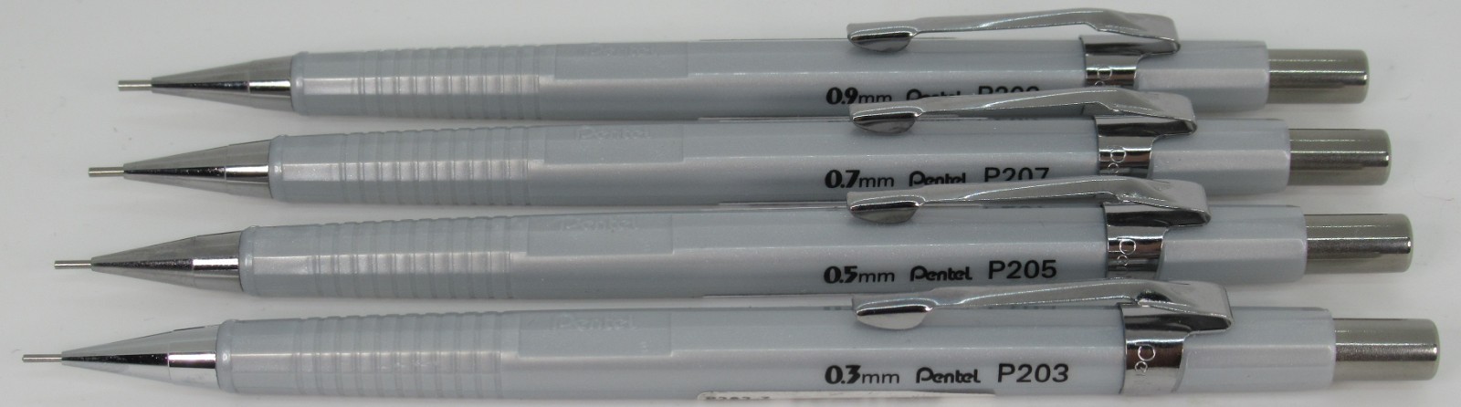 Pentel P200 Collection Colors – Silver, Set of 4 (Brazil)