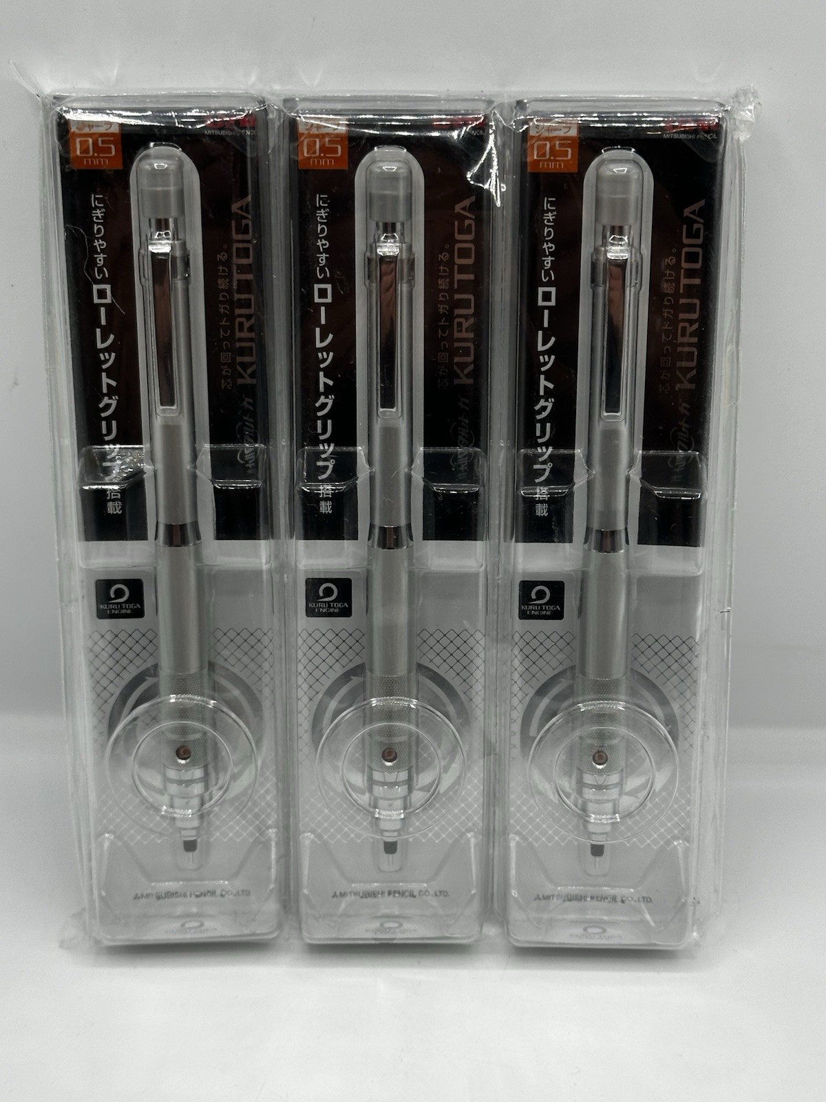 Uni Kuru Toga Roulette Mechanical Pencil Silver 0.5mm