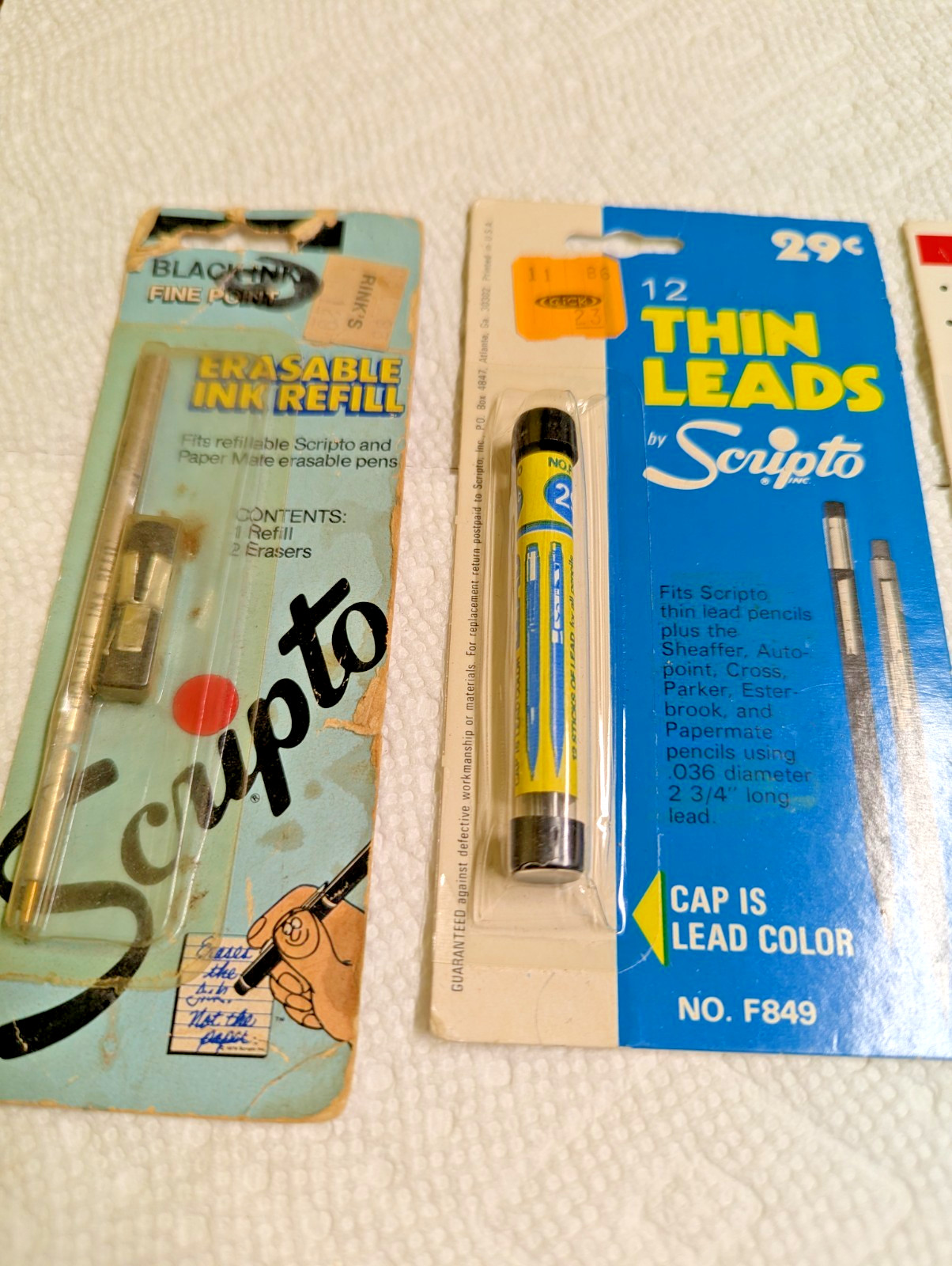 SCRIPTO Mechanical Pencil Pen Leads Bullet New & Old Variety Lot