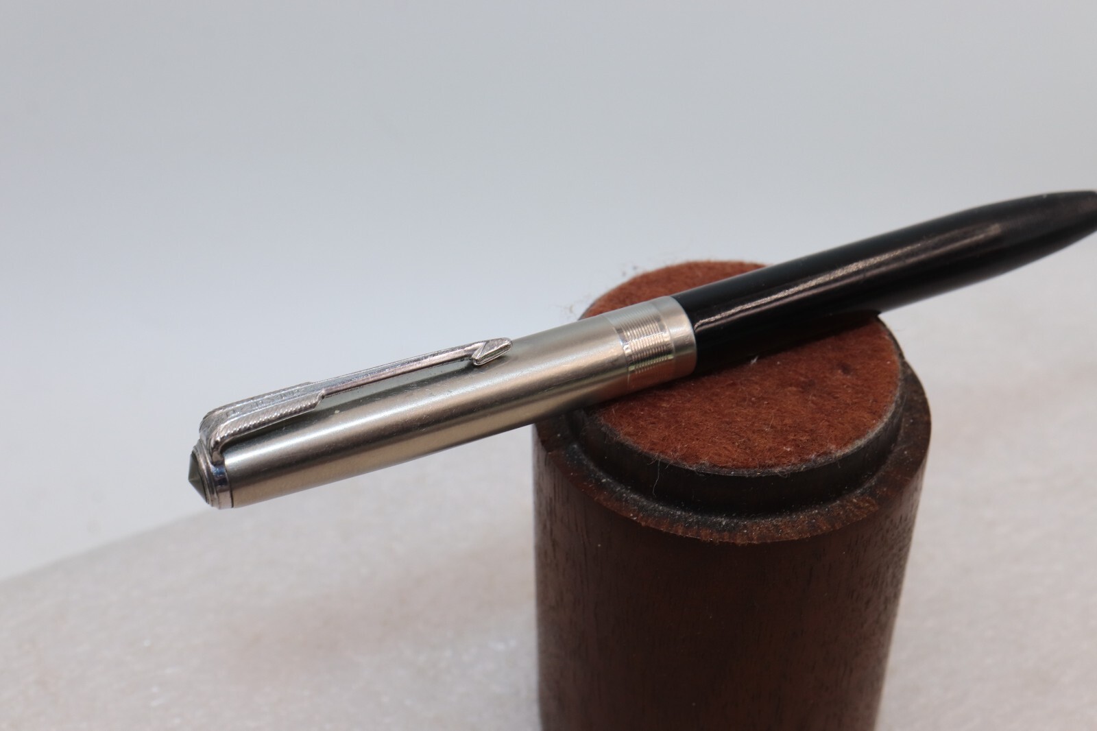 1937-1941 PARKER Stacked Coin Cap Mechanical Pencil Clear Cap Jewel