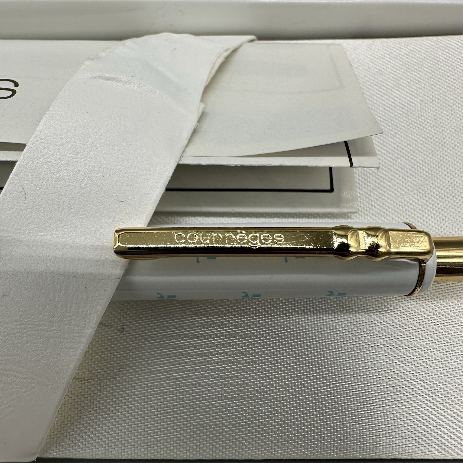 Courreges Mechanical Pensil 0.05mm Logo Blue White Gold