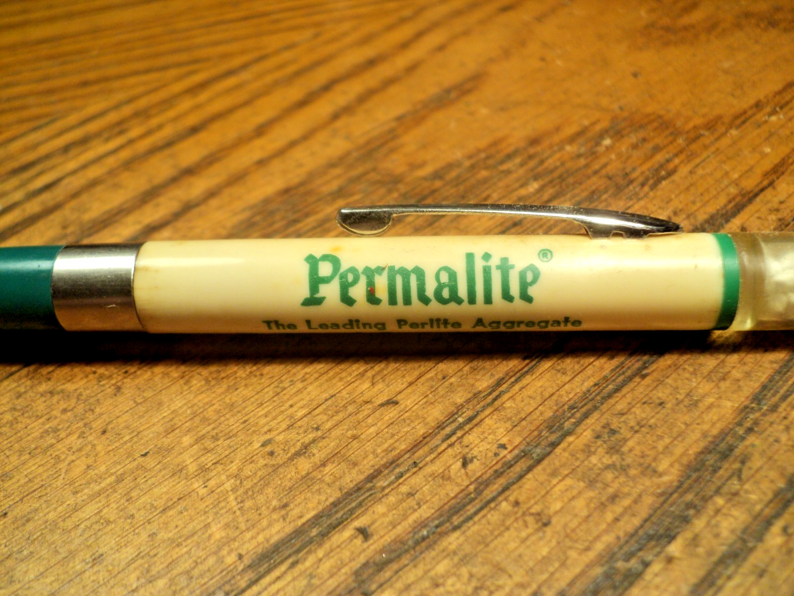 Vintage Mechanical Pencil Permalite Clear Top 6-1/18″ Long Unbranded Cracked