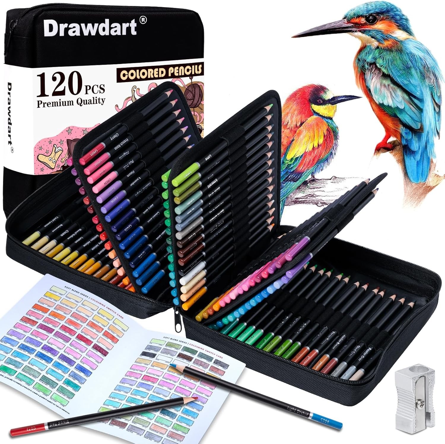120 Colored Pencils for Adult Coloring 1 Count (Pack of 120), 120 Colors
