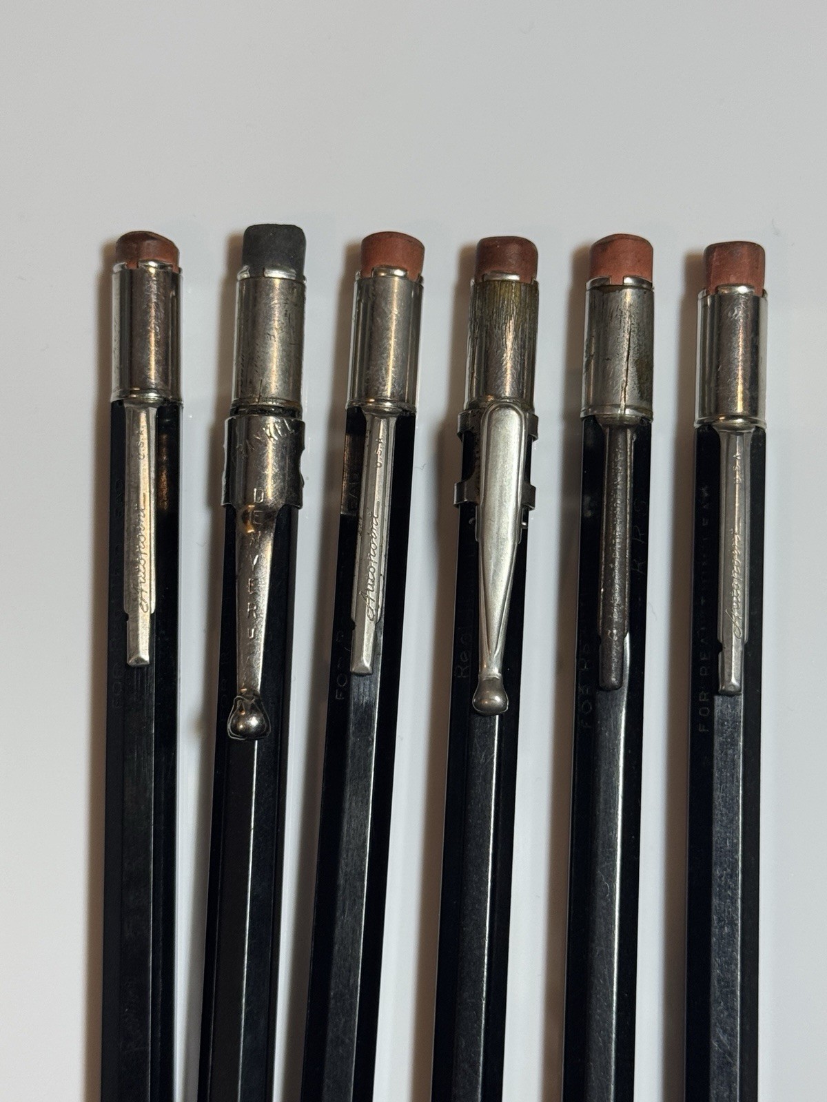 Vtg Lot Of 6 1960s Autopoint 0.9mm Mechanical Pencils For Real Thin Lead WORKING