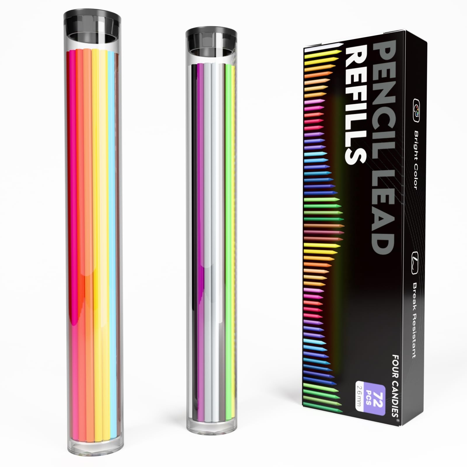 2.6MM Color Lead, Mechanical Colored Pencils Leads, 36 Color Pencils Refills,…