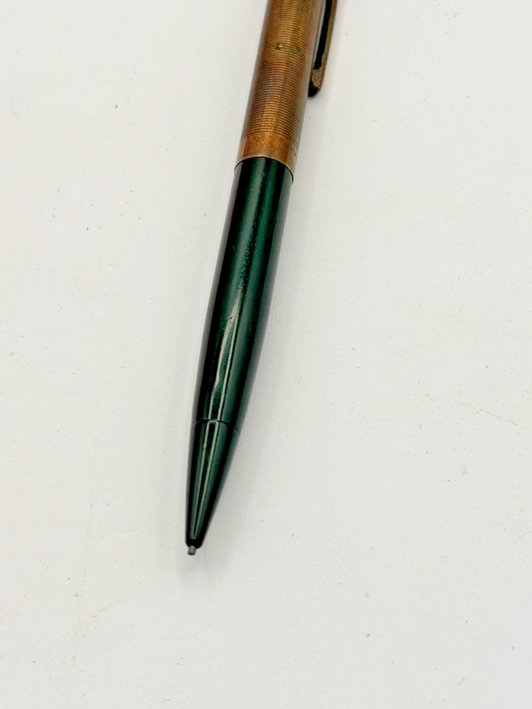 Vintage Eversharp Mechanical Pencil Green Ribbed Metal Grip USA