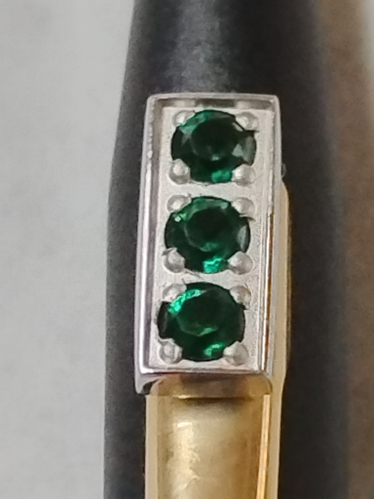 VTG Cross Classic Century mechanical pencil three emerald-green stones #N8