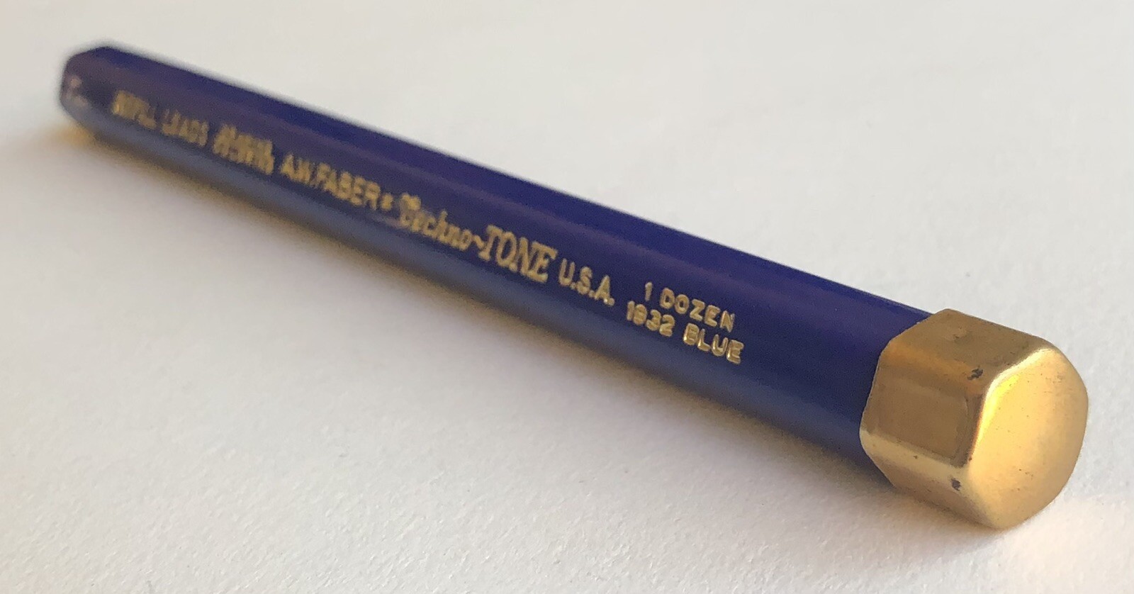 Vintage A. W. Faber Castell Techno-TONE 2mm BLUE Drawing Lead 12 Pack Tube USA