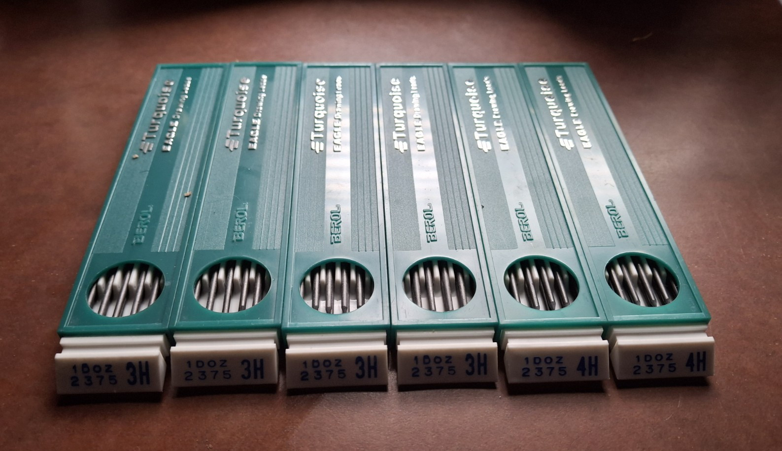 Berol Eagle Turquoise Drawing Leads – ( 4)2375 3H & (2) 2375 4H NEW