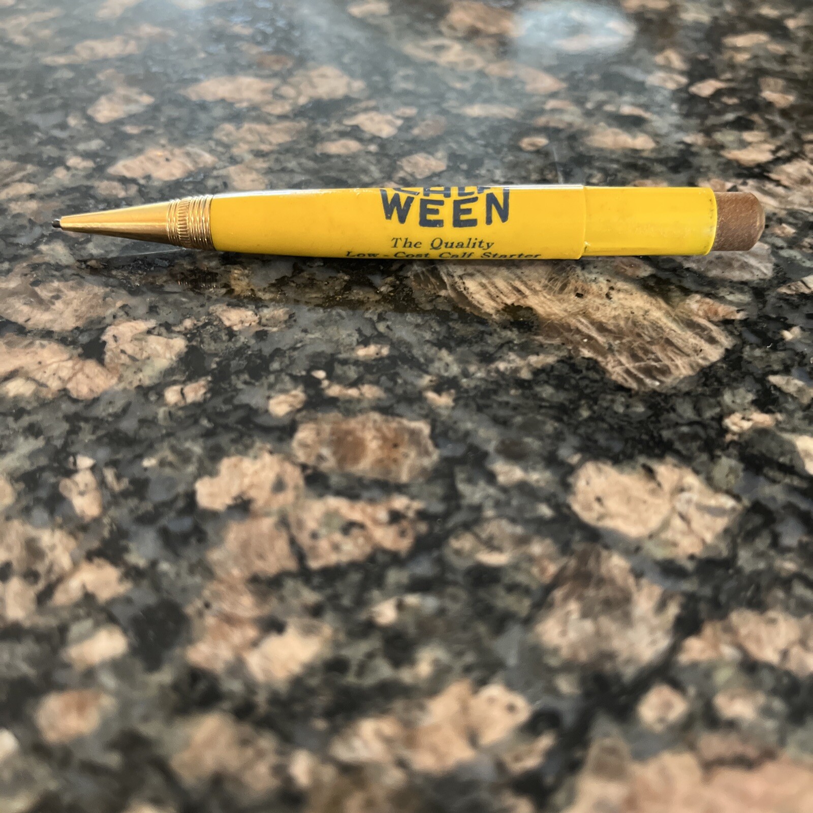 Vintage Mini Mechanical Pencil Advertising Calf Ween -C.J. (Chick) Pouliot