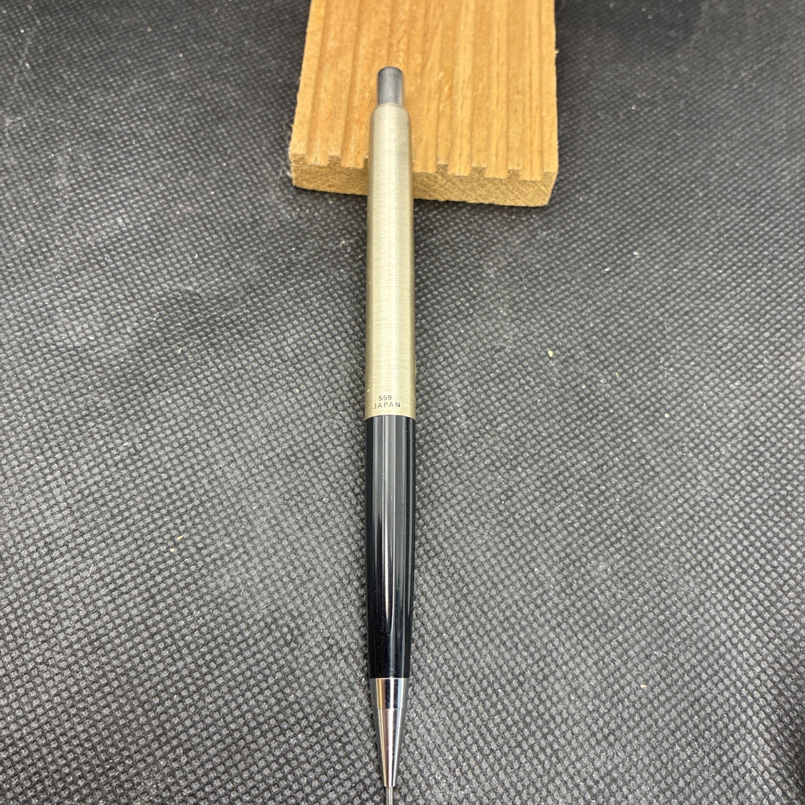 Vintage Pentel S59 Mechanical Pencil 0.9mm Brushed Stainless Steel Japan Loc 1