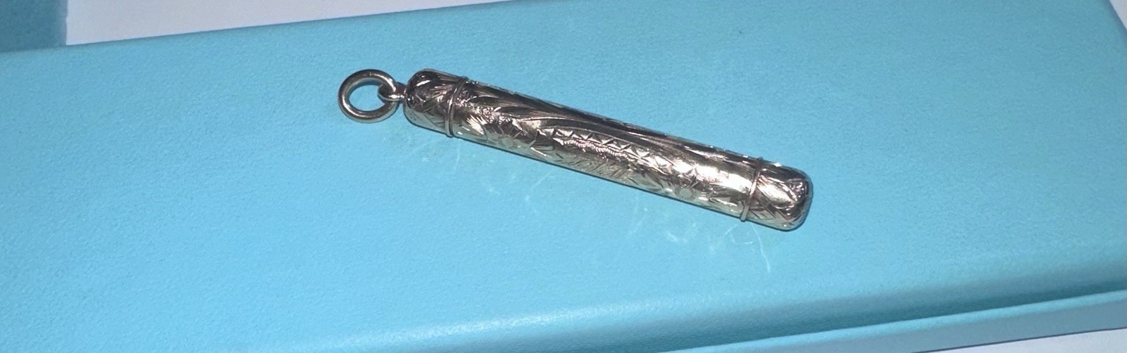 Vintage Tiffany & Co. Engraved Retractable Pencil Pendant, 14k Rose Gold. 18.6g