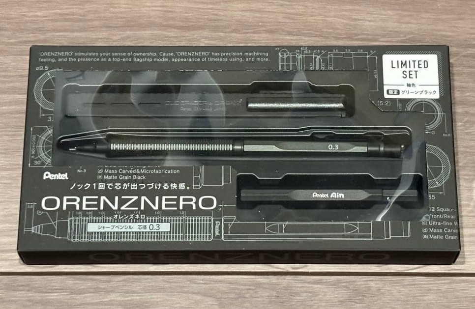 Pentel ORENZNERO LIMITED SET mechanical pencil Exclusive Green Black color 0.3mm