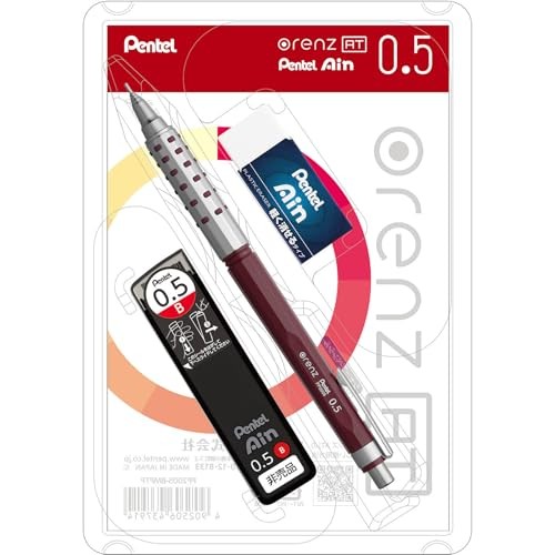 Pentel Orenz AT Mechanical Pencil Dark Red 0.5mm with 0.5B lead refill and