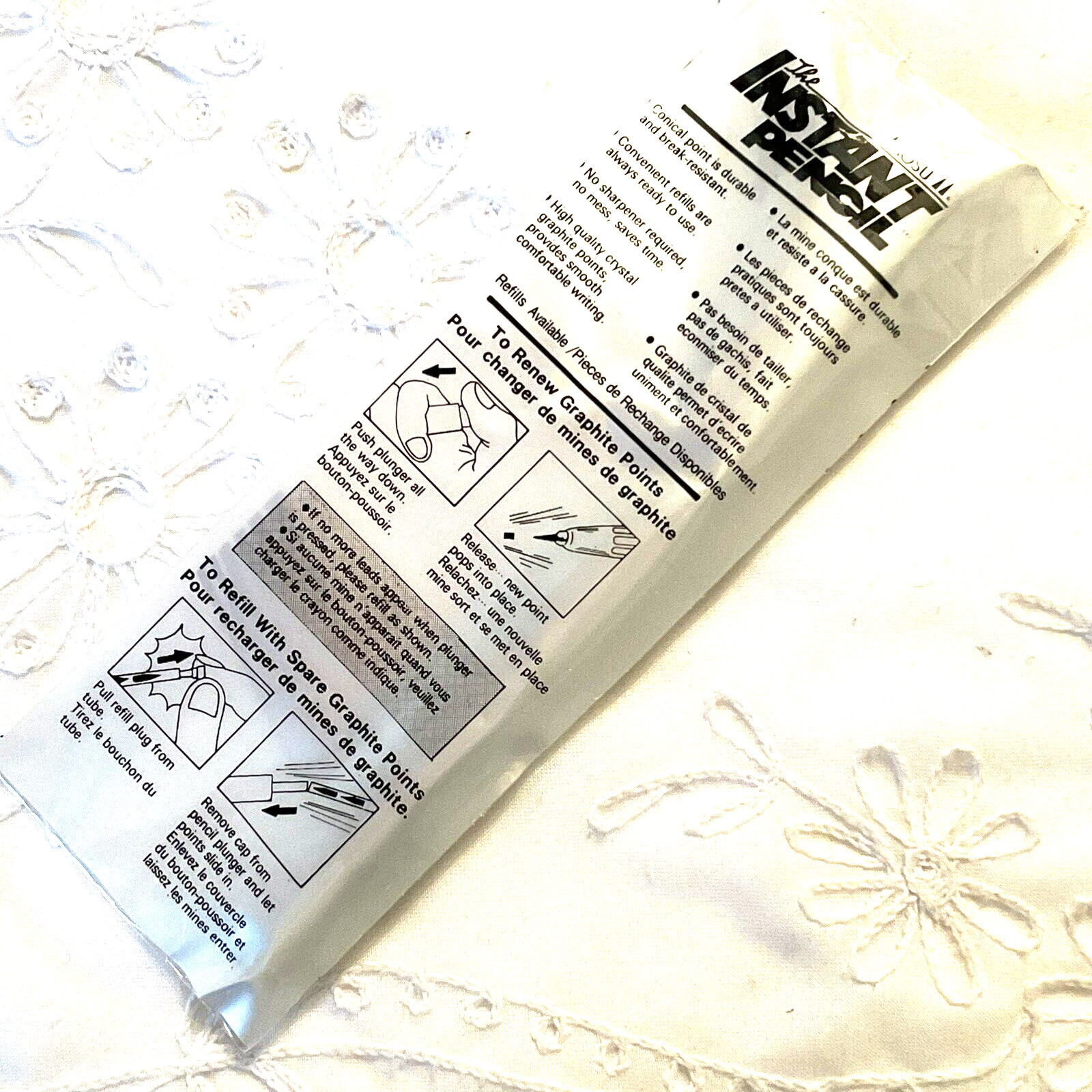 Vintage The Mosu Instant Pencil With Eraser on Top Sealed Package New