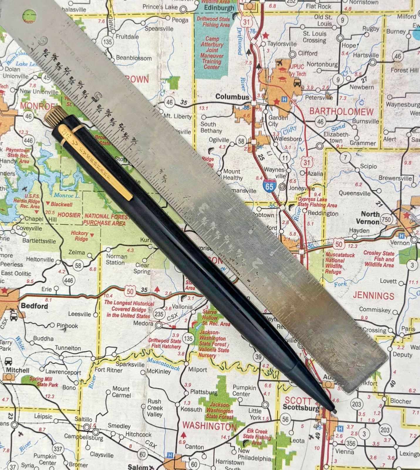 Vintage Eversharp Skyline Mechanical Pencil Standard Size, Brown, gold-fill trim