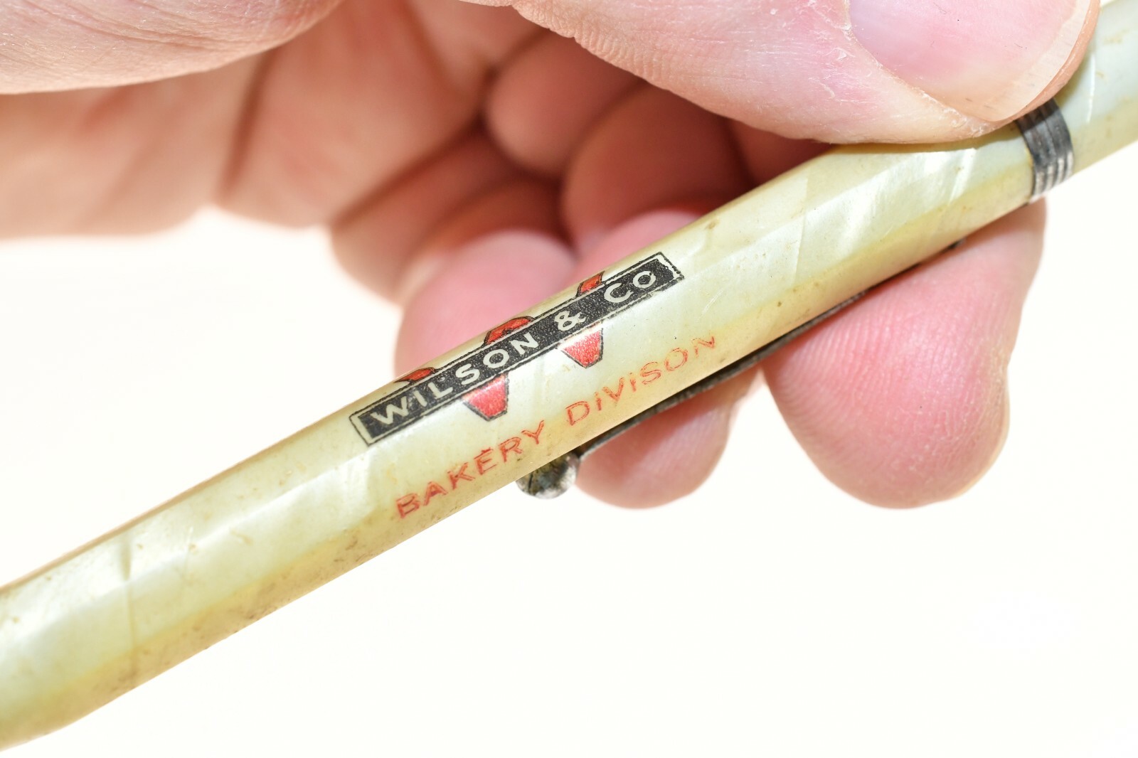 c1950’s Pearl Advertising Mechanical Pencil Fire Insurance Wilson Bakery
