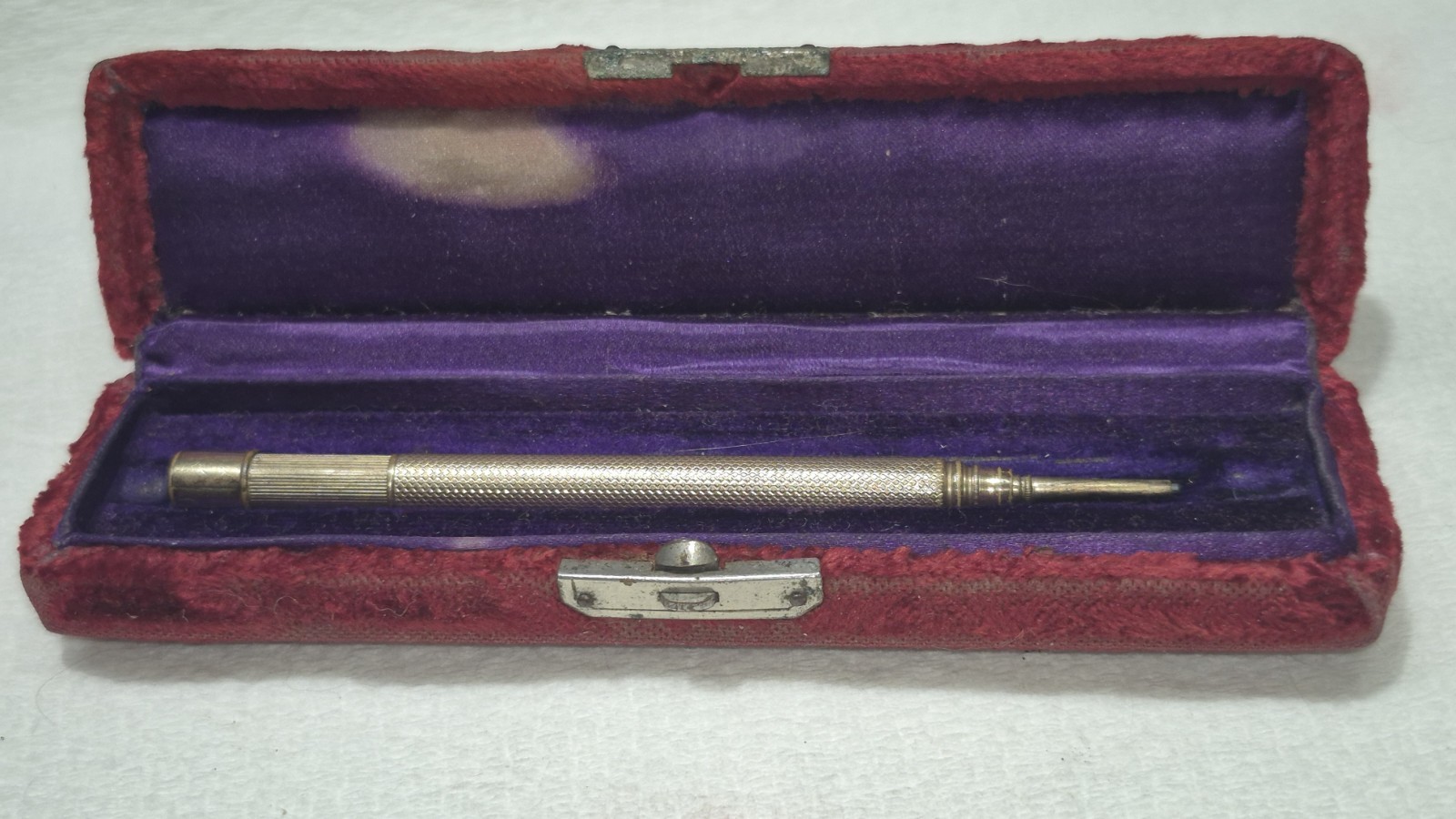 Unmarked Victorian Era Gold (Plated?) Extending Working Pencil in Original Box?