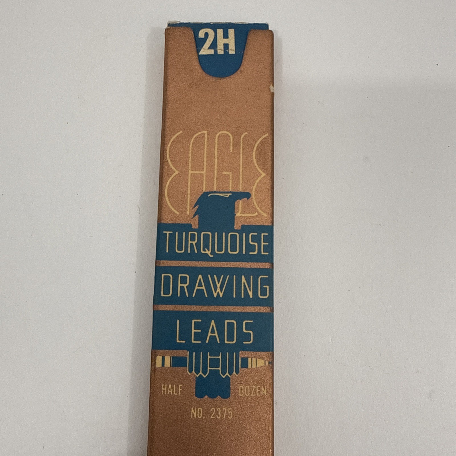 VTG Eagle Berol Turquoise 10 Lead Holder Drafting Pencil England & 2H Lead 2375