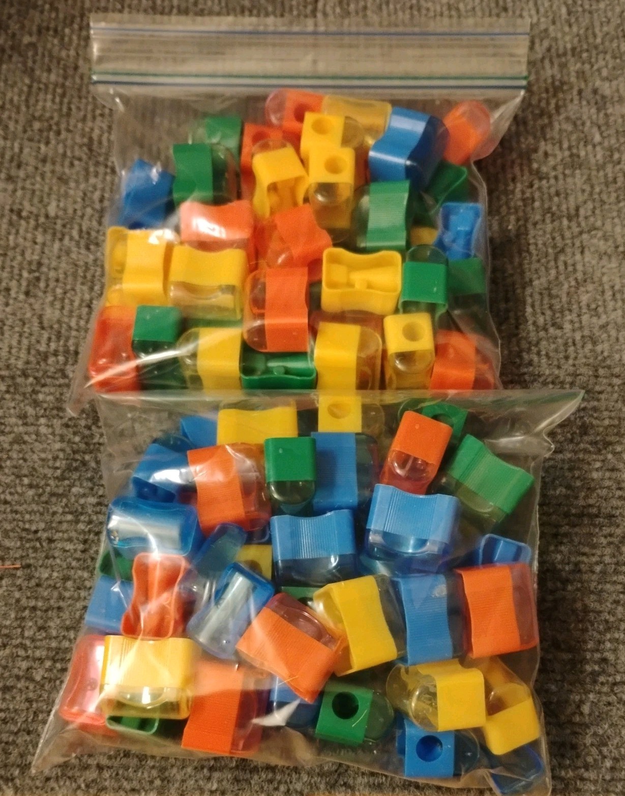 90 Geddes Rainbow Pencils 4 Multi-Colored Pencils + 118 Erasers + 140 Sharpeners