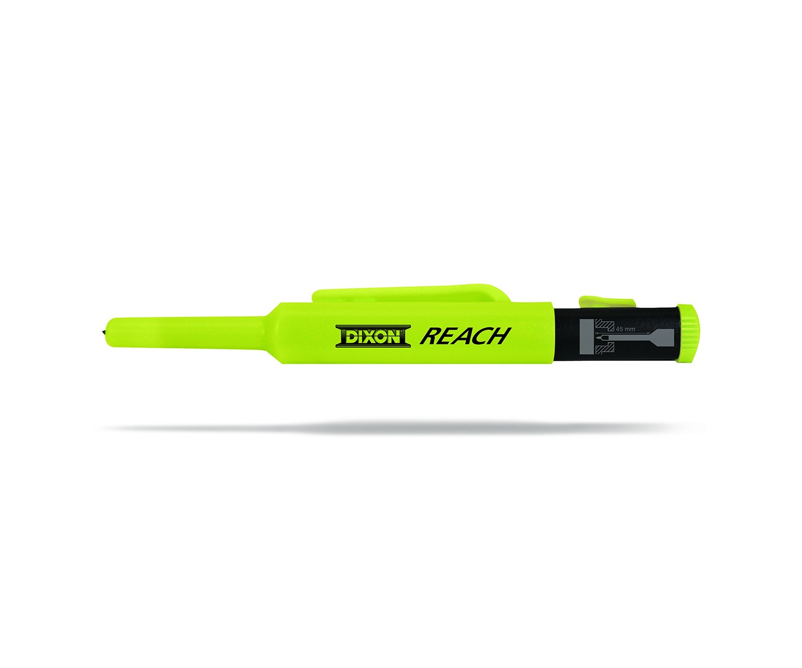 Industrial Deep Hole Mechanical Pencil with Lead Refills, Yellow, 14301