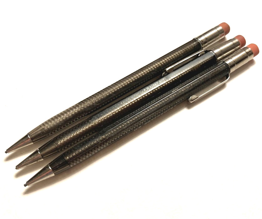 Skilcraft Vintage Mechanical Twist Pencil Government Tan Gray Pink Eraser Top x3